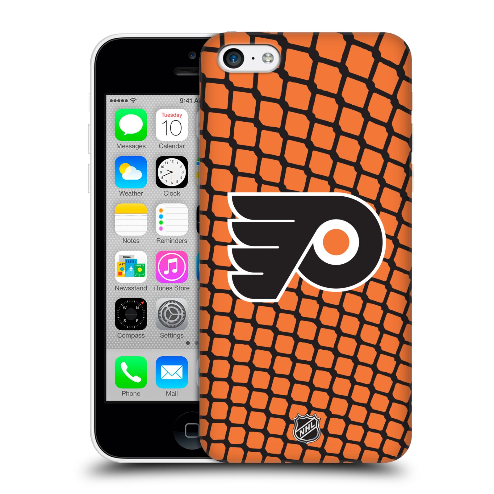 Pouzdro na mobil Apple Iphone 5C - HEAD CASE - Hokej NHL - Philadelphia Flyers - Znak v brance
