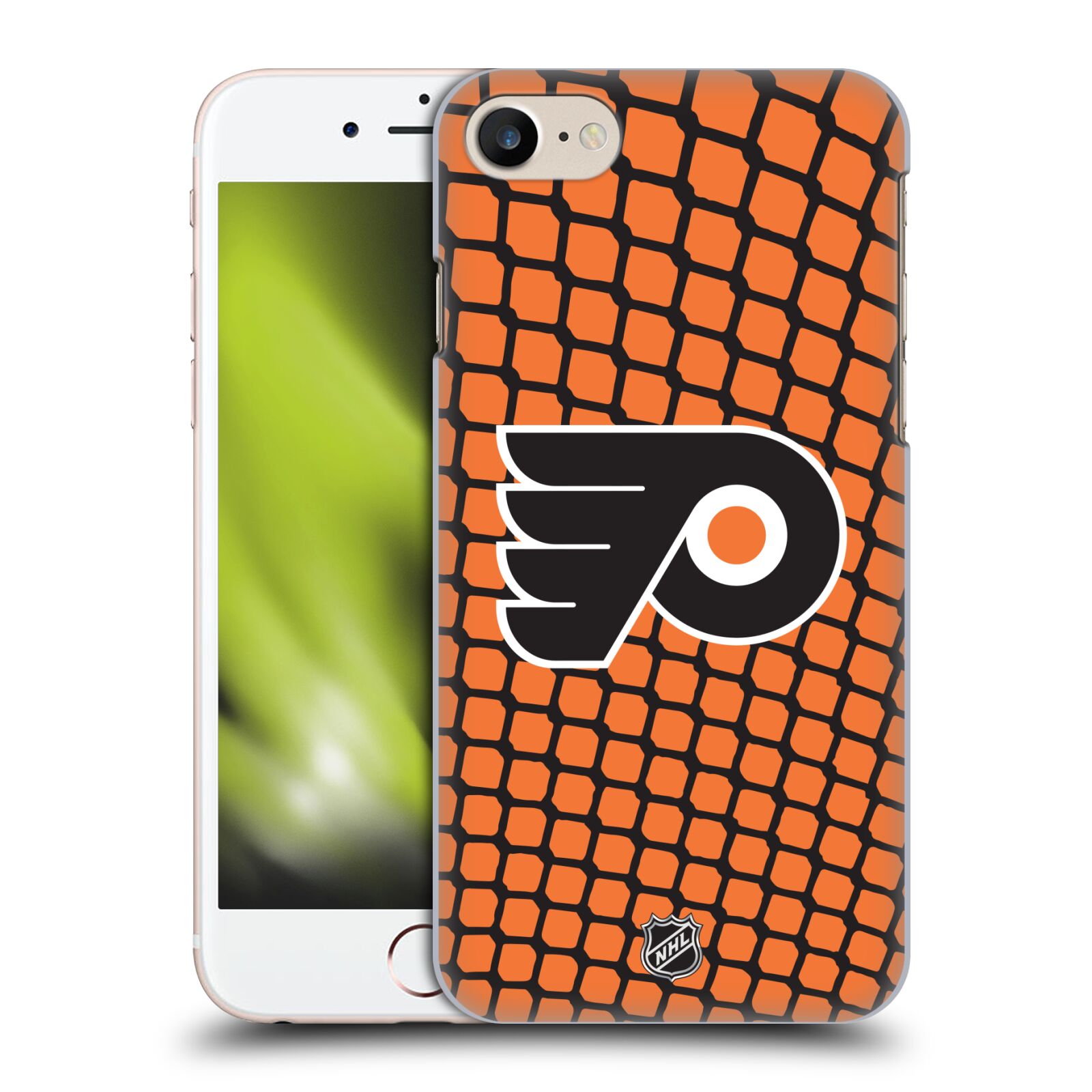 Pouzdro na mobil Apple Iphone 7/8 - HEAD CASE - Hokej NHL - Philadelphia Flyers - Znak v brance