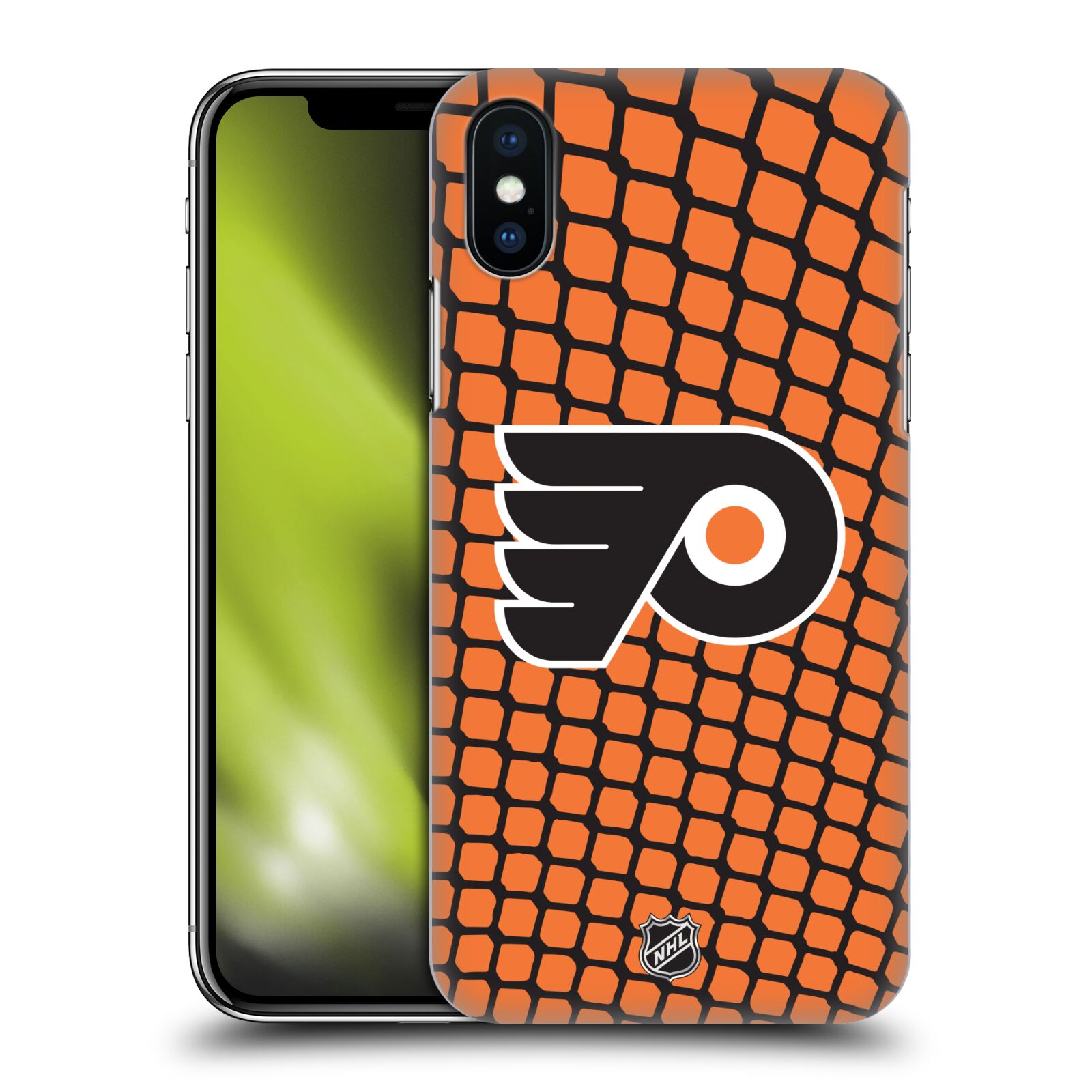 Pouzdro na mobil Apple Iphone X/XS - HEAD CASE - Hokej NHL - Philadelphia Flyers - Znak v brance