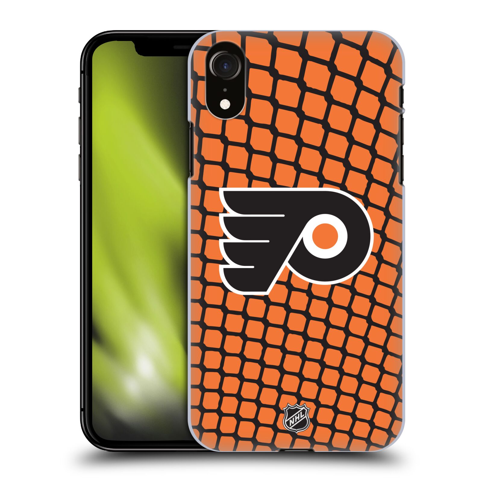Pouzdro na mobil Apple Iphone XR - HEAD CASE - Hokej NHL - Philadelphia Flyers - Znak v brance