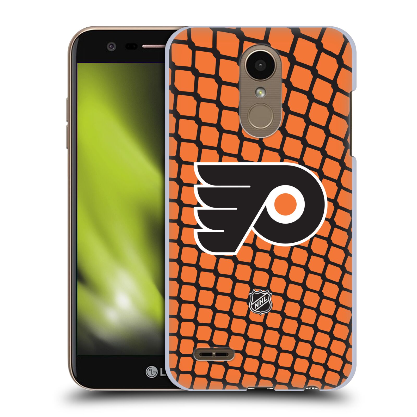 Pouzdro na mobil LG K10 2018 - HEAD CASE - Hokej NHL - Philadelphia Flyers - Znak v brance