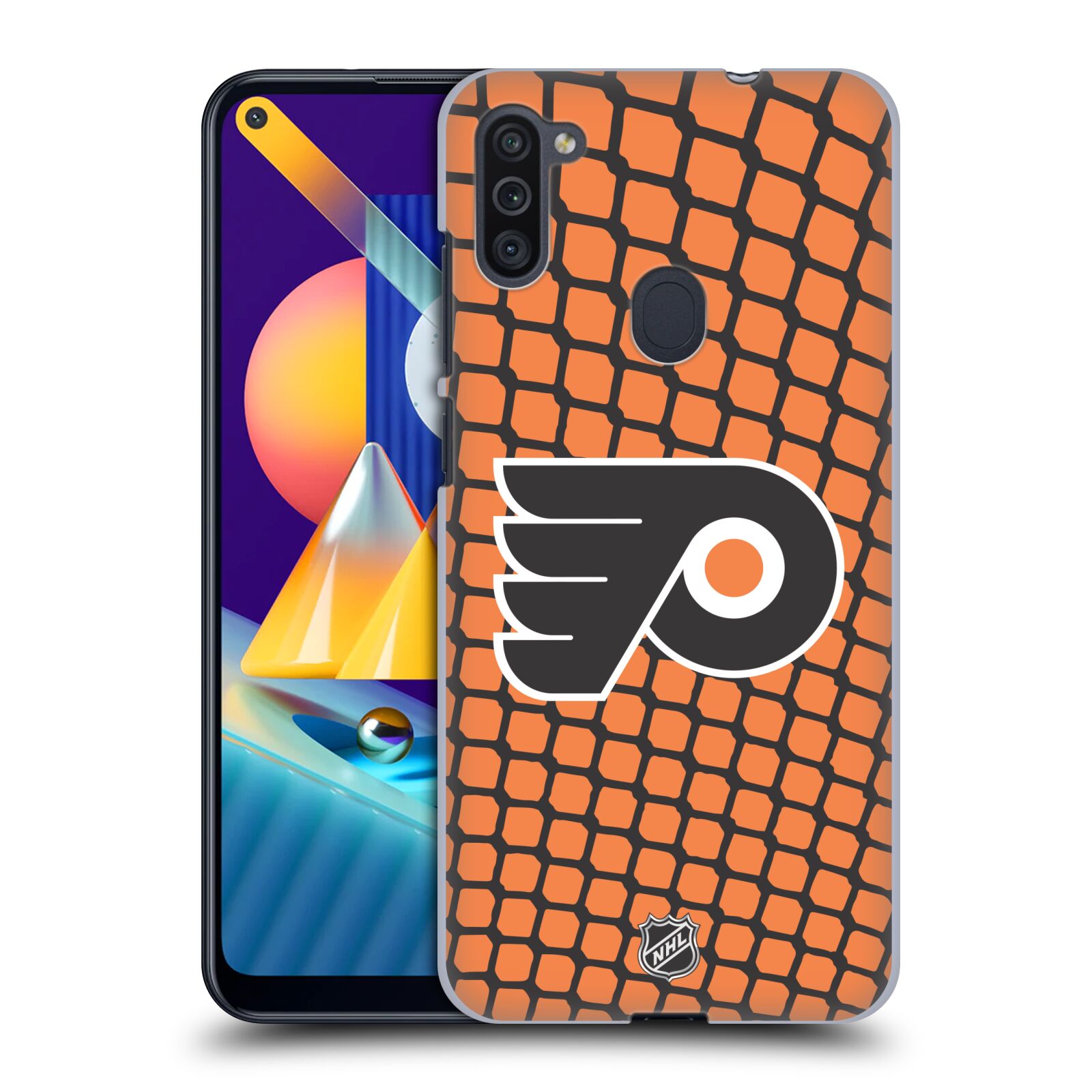 Pouzdro na mobil Samsung Galaxy M11 - HEAD CASE - Hokej NHL - Philadelphia Flyers - Znak v brance