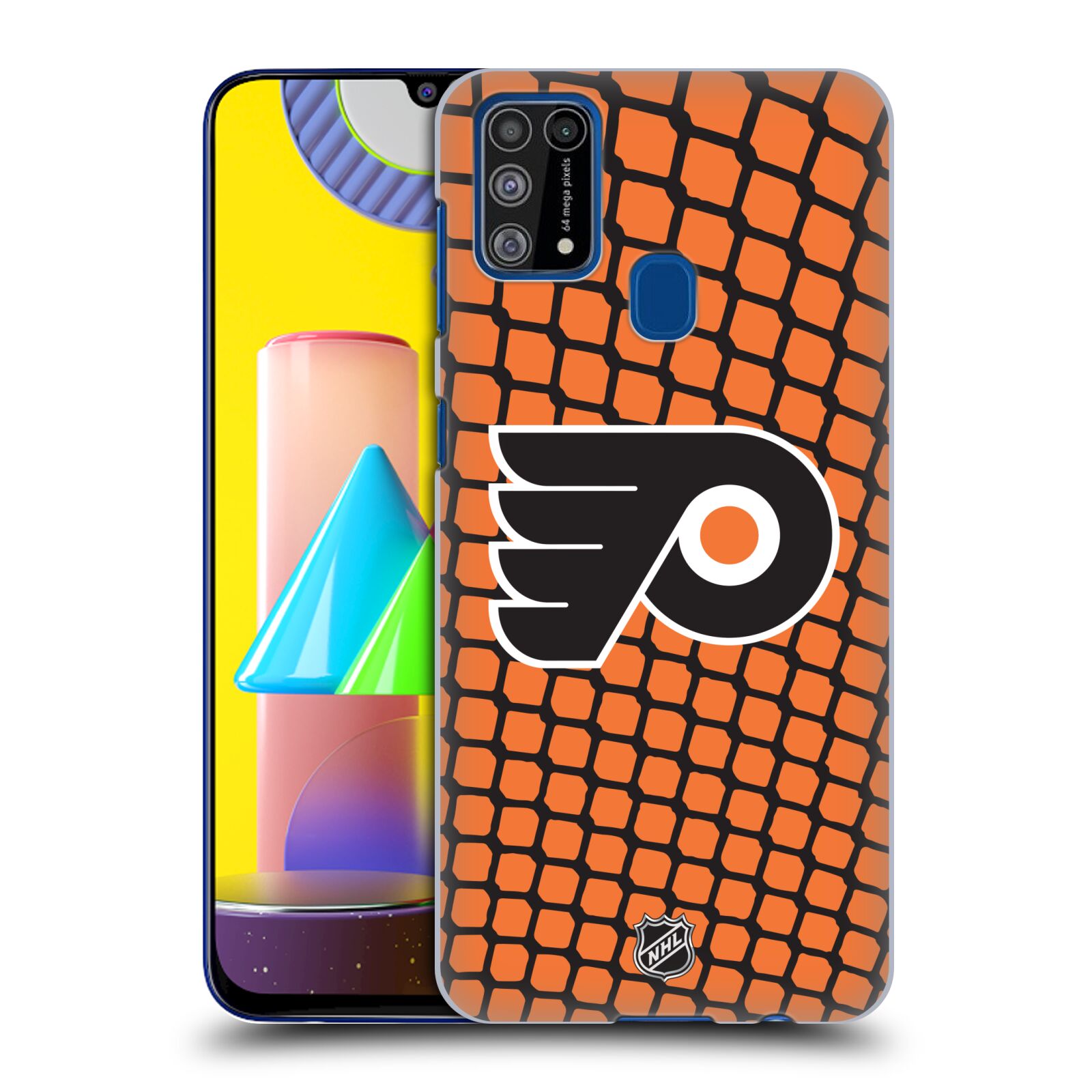 Pouzdro na mobil Samsung Galaxy M31 - HEAD CASE - Hokej NHL - Philadelphia Flyers - Znak v brance