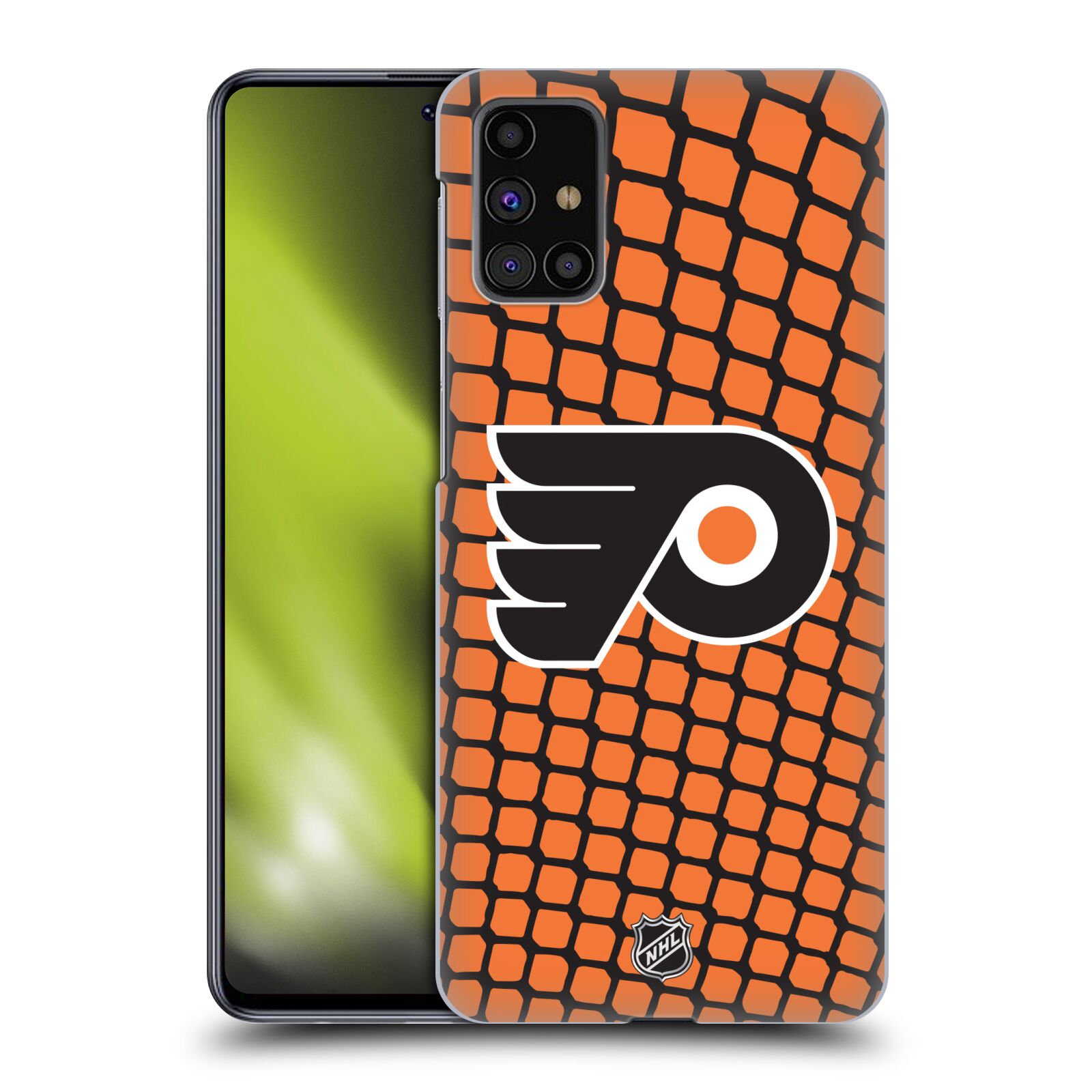Pouzdro na mobil Samsung Galaxy M31s - HEAD CASE - Hokej NHL - Philadelphia Flyers - Znak v brance
