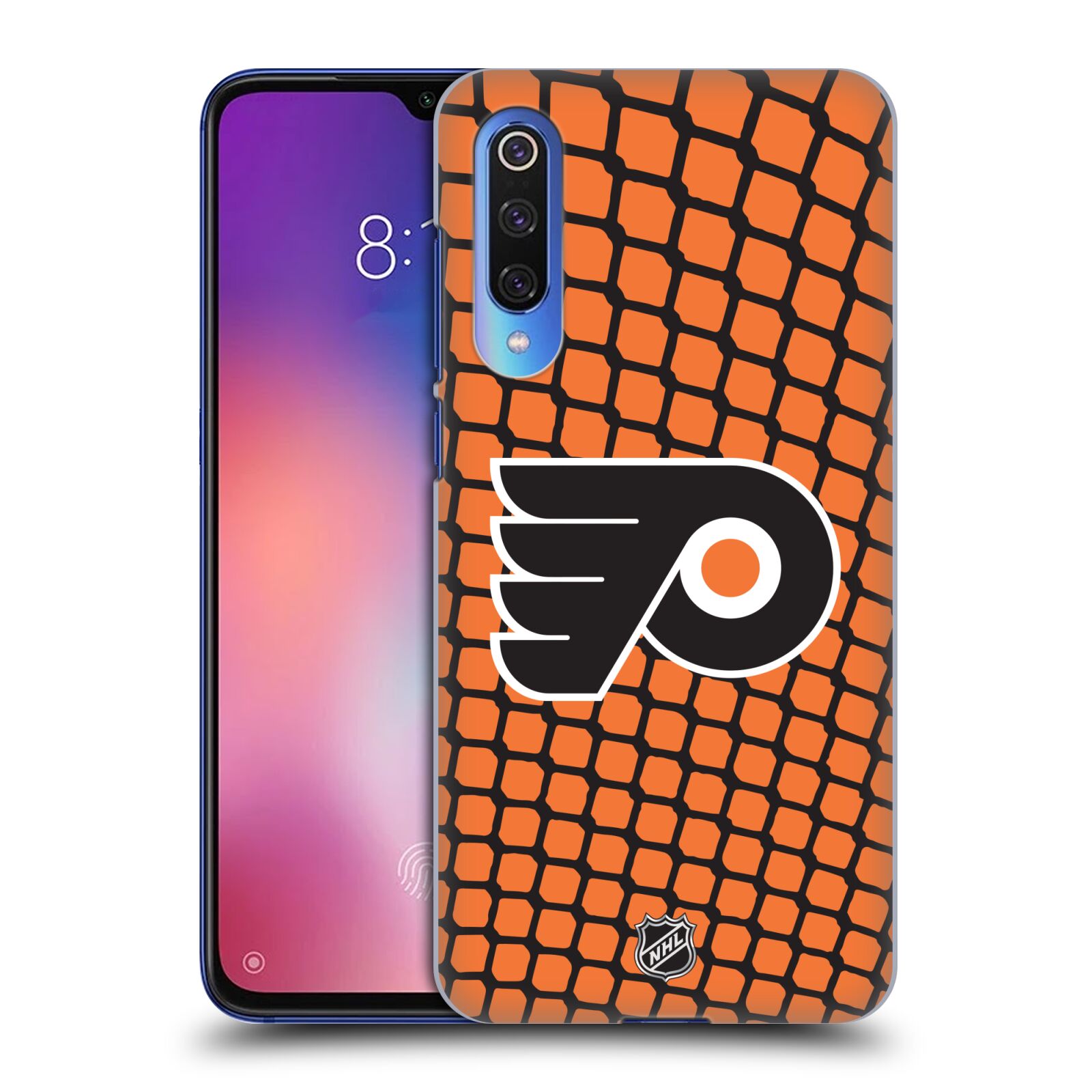 Pouzdro na mobil Xiaomi  Mi 9 SE - HEAD CASE - Hokej NHL - Philadelphia Flyers - Znak v brance