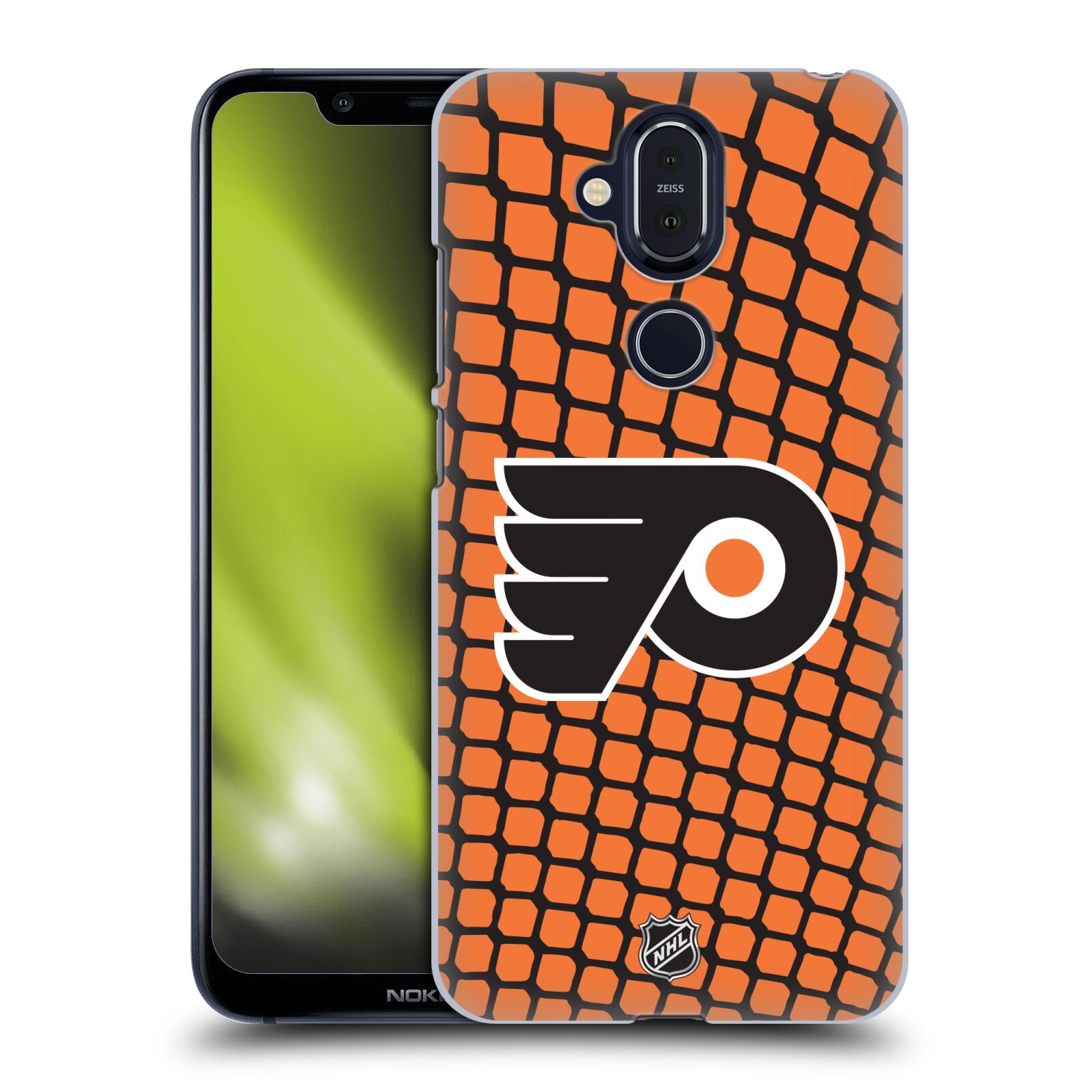 Pouzdro na mobil NOKIA 8.1 - HEAD CASE - Hokej NHL - Philadelphia Flyers - Znak v brance