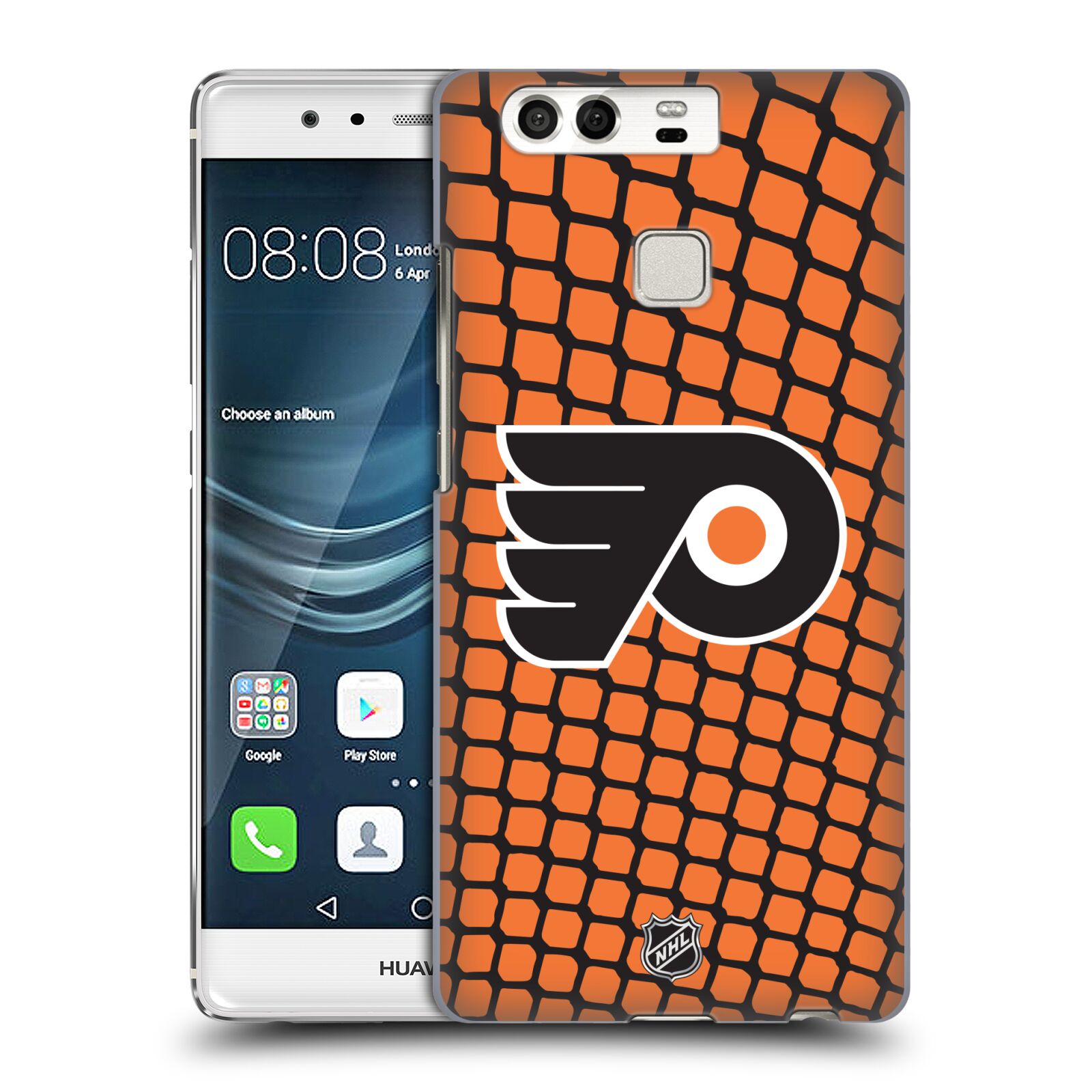 Pouzdro na mobil Huawei P9 / P9 DUAL SIM - HEAD CASE - Hokej NHL - Philadelphia Flyers - Znak v brance