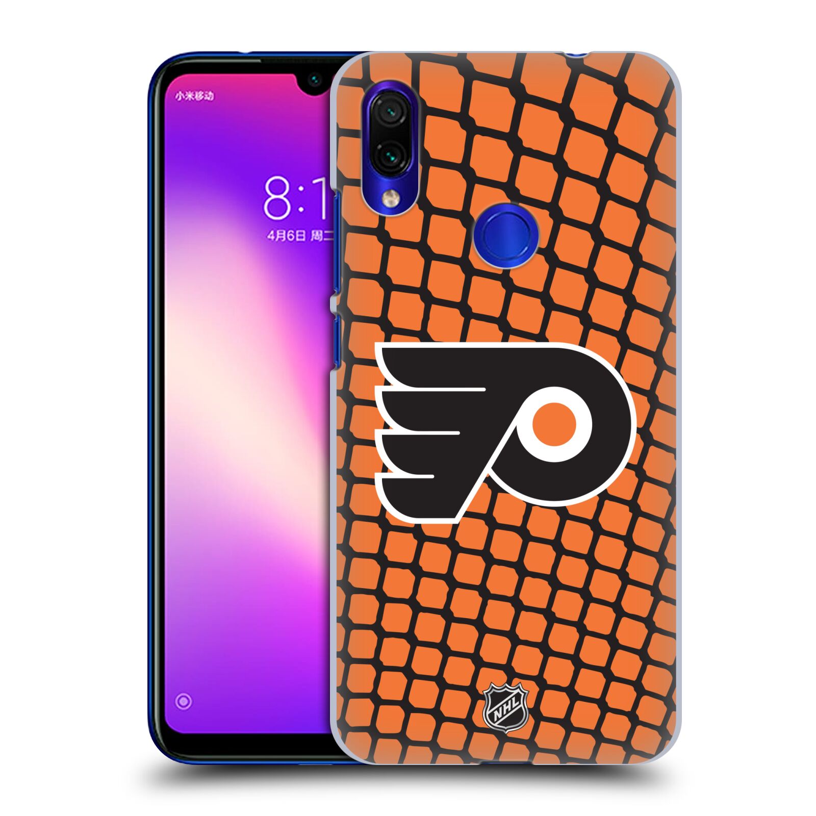 Pouzdro na mobil Xiaomi Redmi Note 7 - HEAD CASE - Hokej NHL - Philadelphia Flyers - Znak v brance
