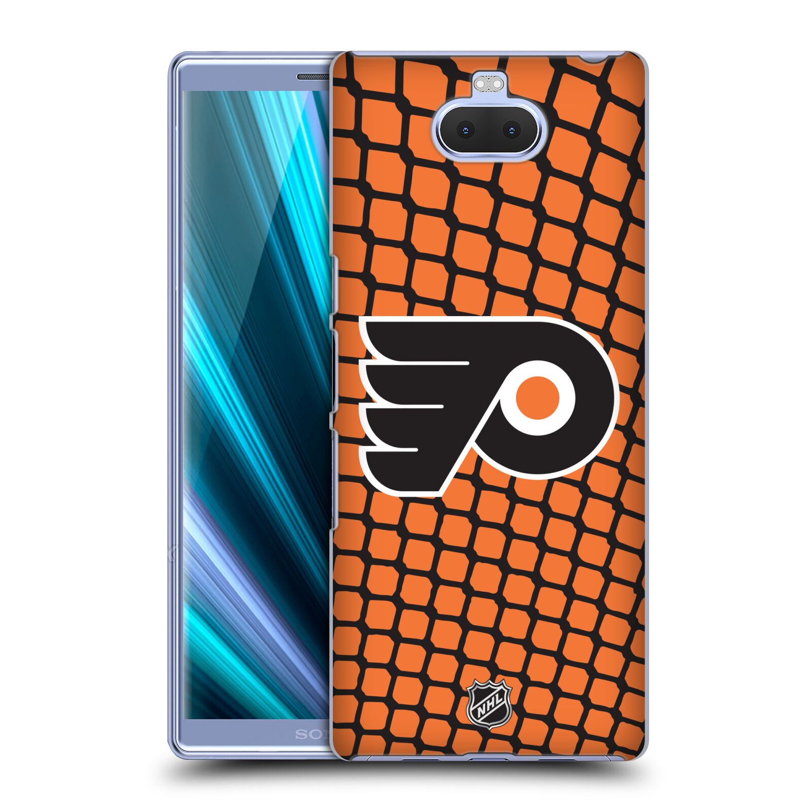 Pouzdro na mobil Sony Xperia 10 - HEAD CASE - Hokej NHL - Philadelphia Flyers - Znak v brance