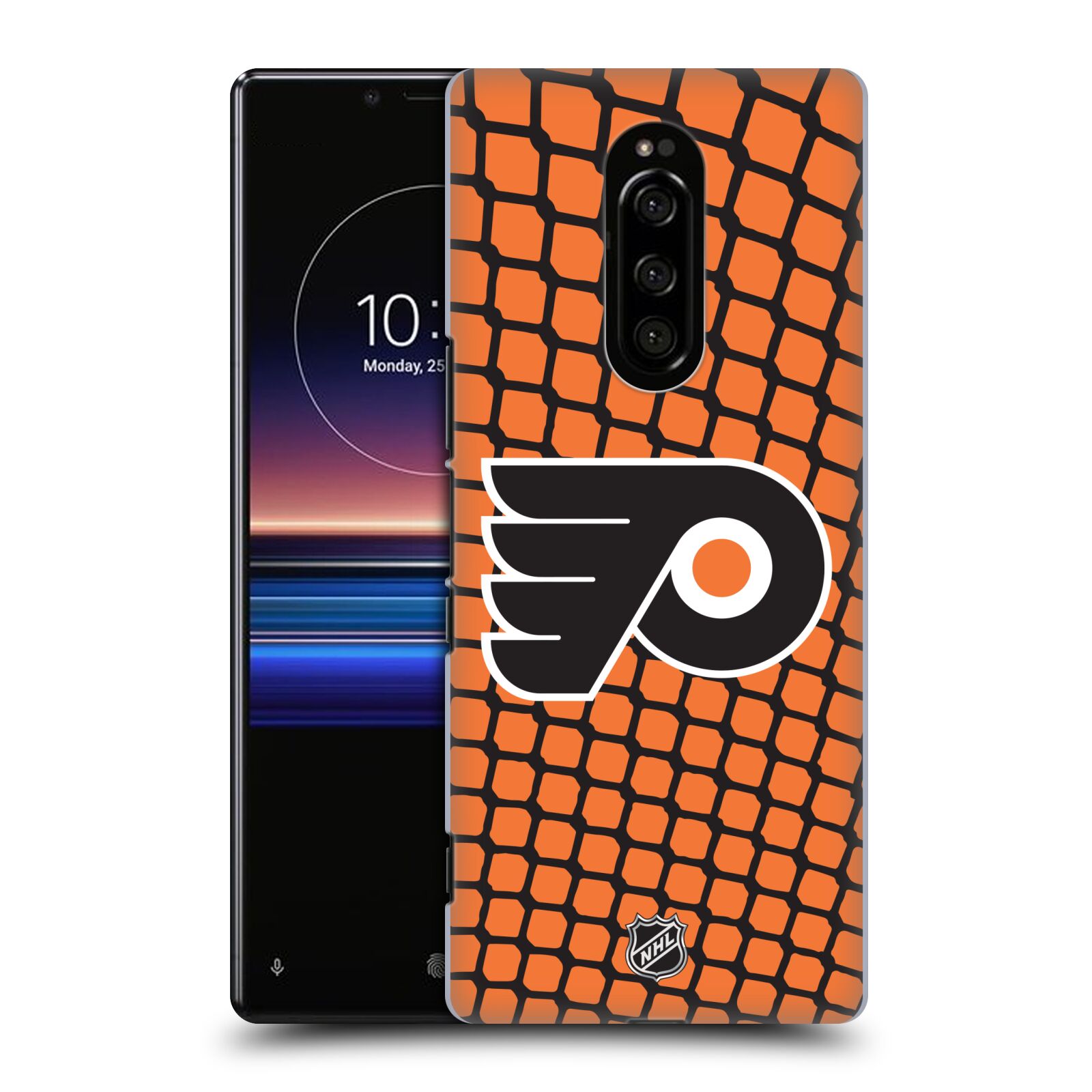 Pouzdro na mobil Sony Xperia 1 - HEAD CASE - Hokej NHL - Philadelphia Flyers - Znak v brance