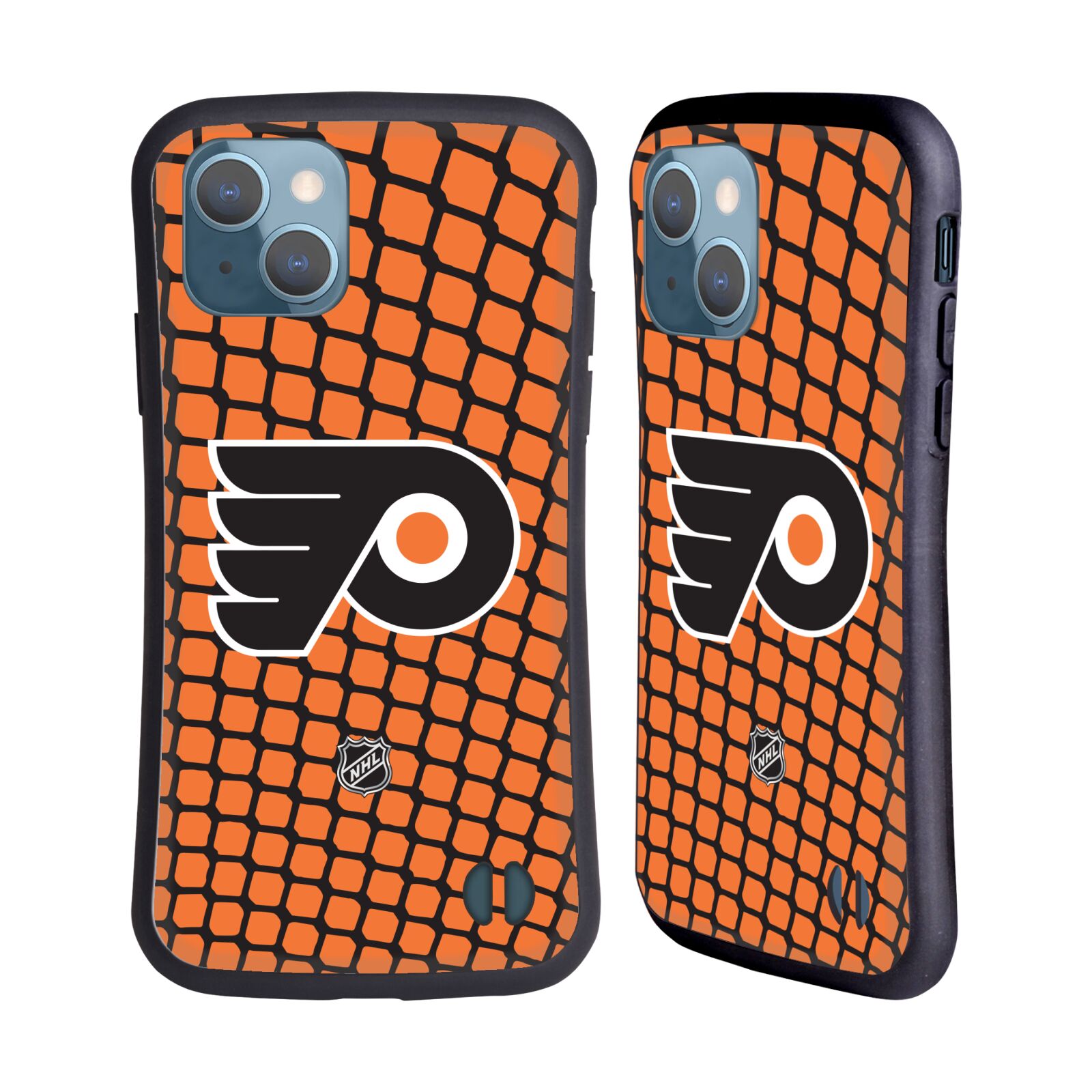 Obal na mobil Apple iPhone 13 - HEAD CASE - NHL - Philadelphia Flyers znak v síti