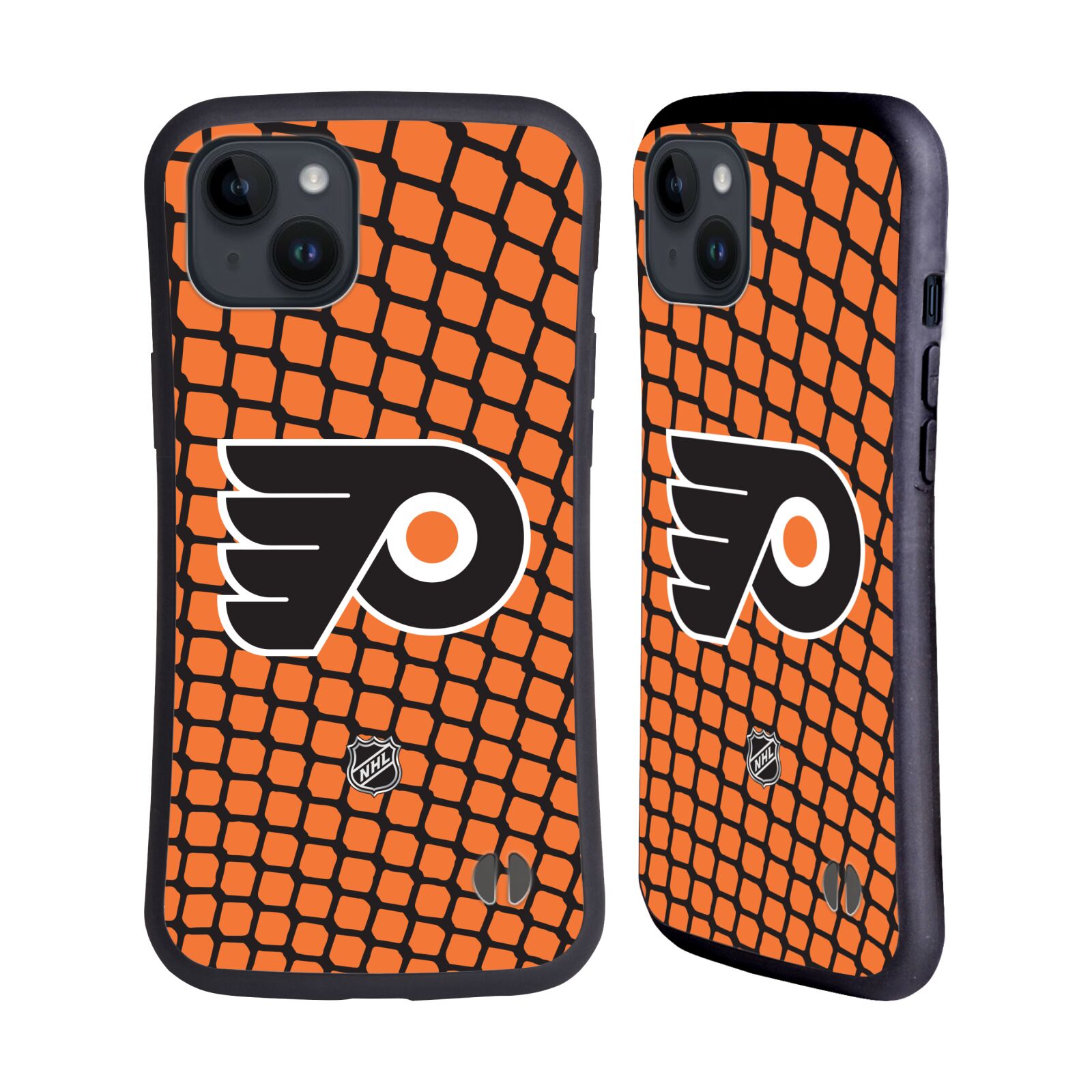 Obal na mobil Apple iPhone 15 PLUS - HEAD CASE - NHL - Philadelphia Flyers znak v síti