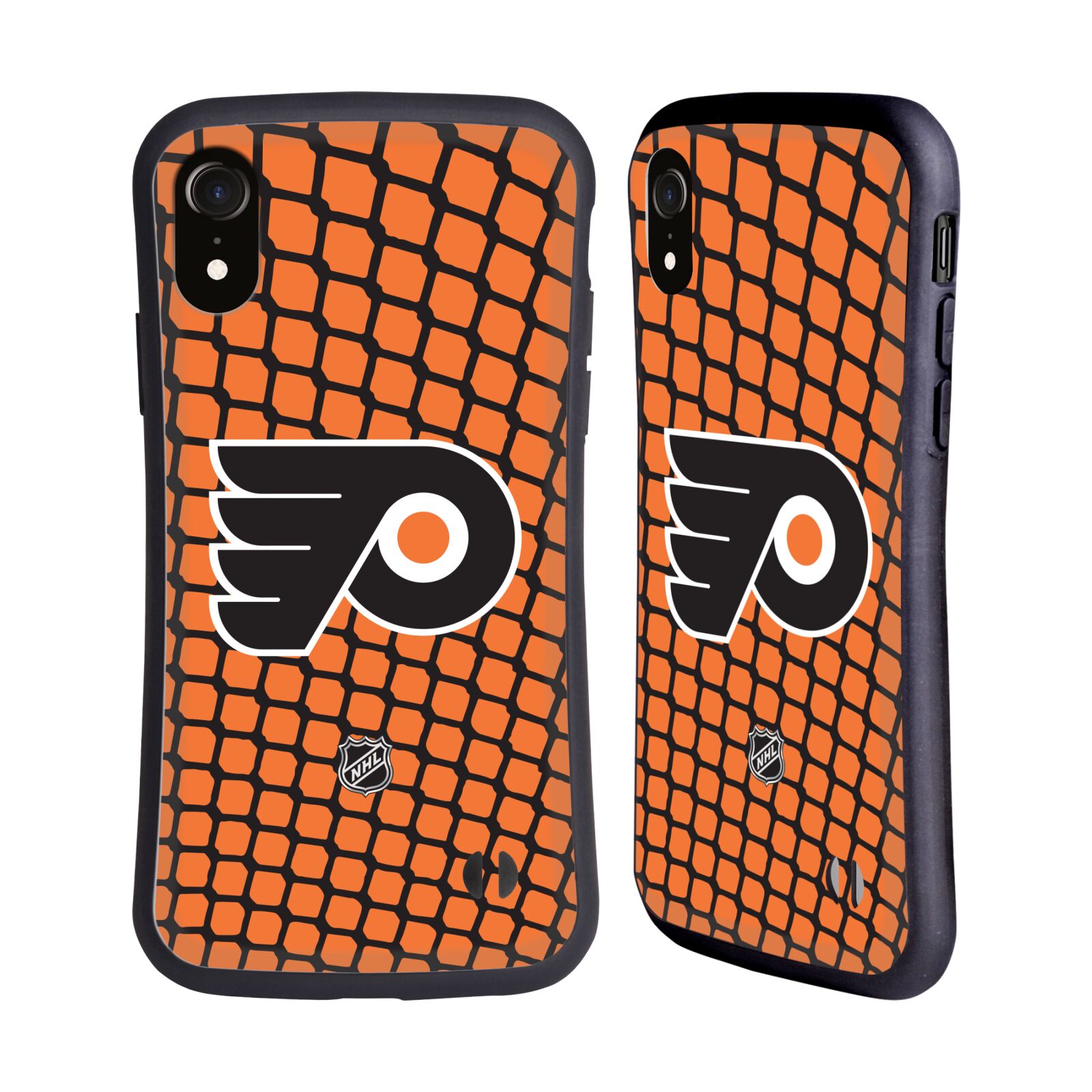 Obal na mobil Apple iPhone XR - HEAD CASE - NHL - Philadelphia Flyers znak v síti