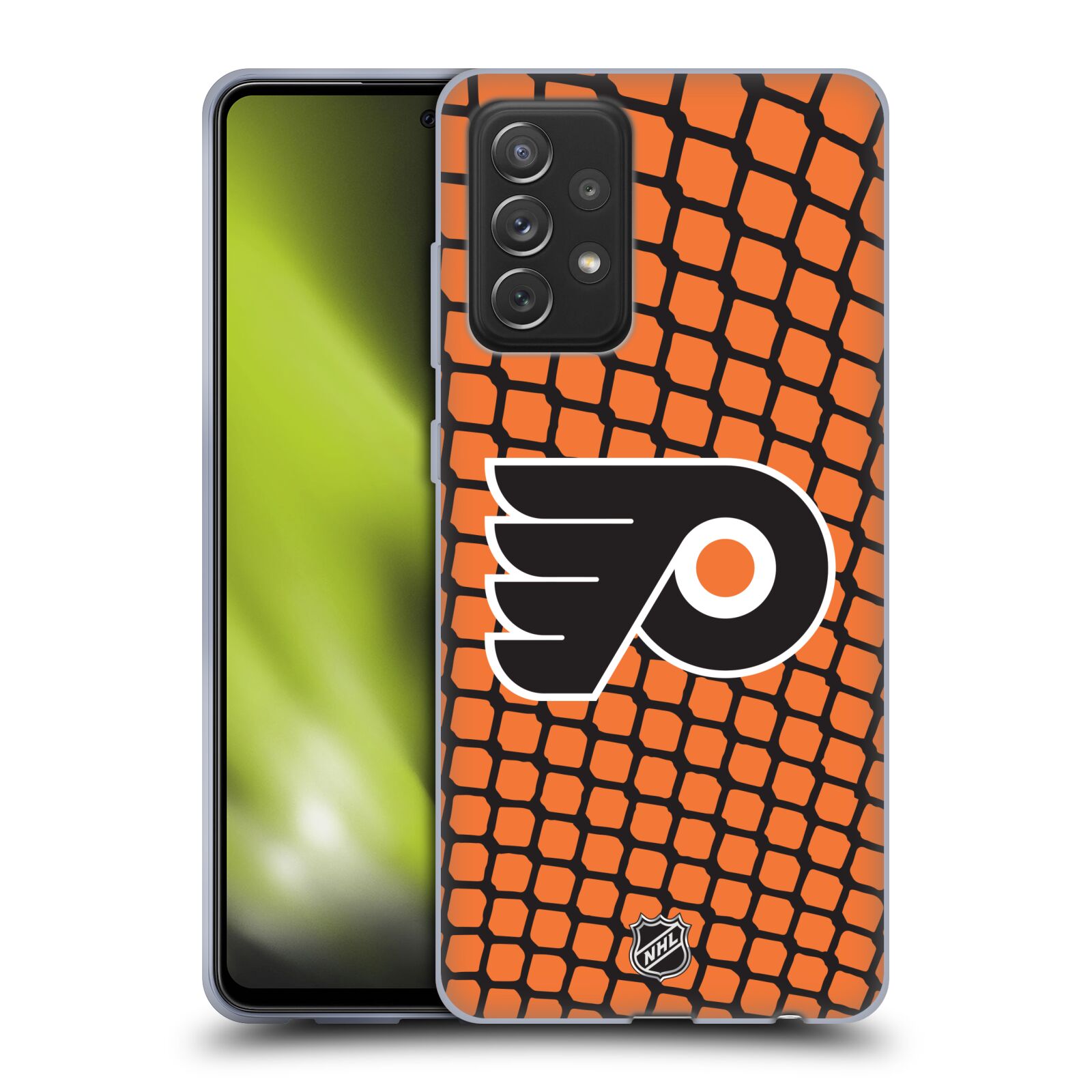 Pouzdro na mobil Samsung Galaxy A72 / A72 5G - HEAD CASE - Hokej NHL - Philadelphia Flyers - Znak v brance
