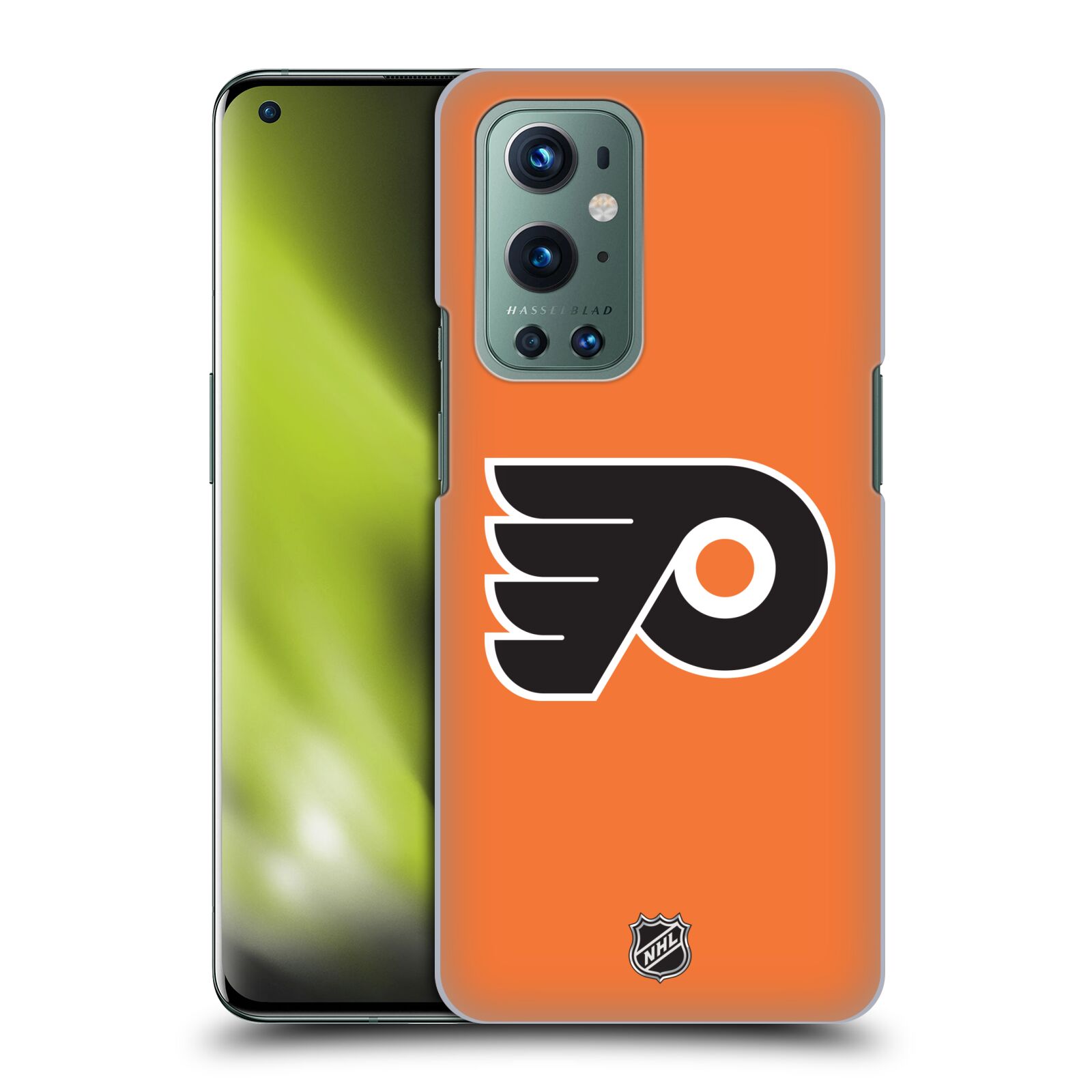 Pouzdro na mobil OnePlus 9 - HEAD CASE - Hokej NHL - Philadelphia Flyers - Znak oranžová