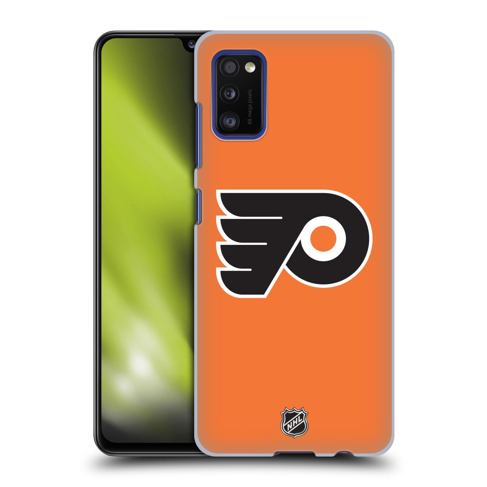 Pouzdro na mobil Samsung Galaxy A41 - HEAD CASE - Hokej NHL - Philadelphia Flyers - Znak oranžová