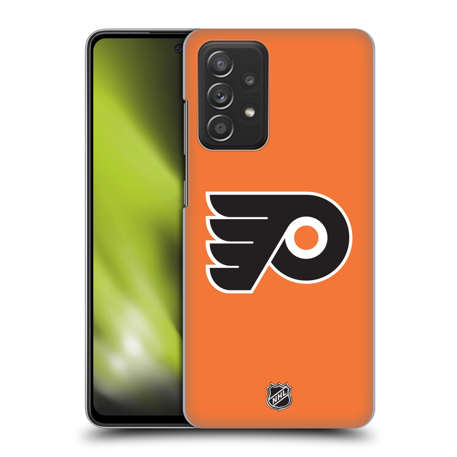 Pouzdro na mobil Samsung Galaxy A52 / A52 5G / A52s 5G - HEAD CASE - Hokej NHL - Philadelphia Flyers - Znak oranžová