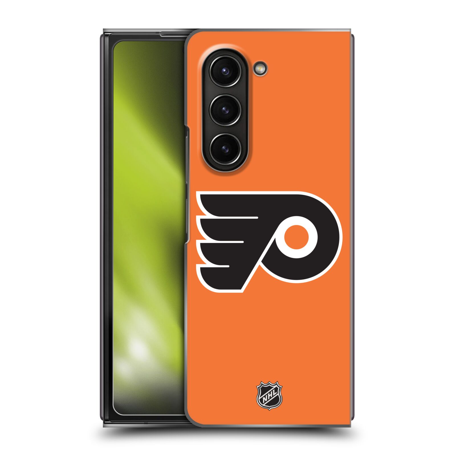 Plastový obal HEAD CASE na mobil Samsung Galaxy Z Fold 5  Hokej NHL - Pittsburgh Penguins - černé pozadí znak