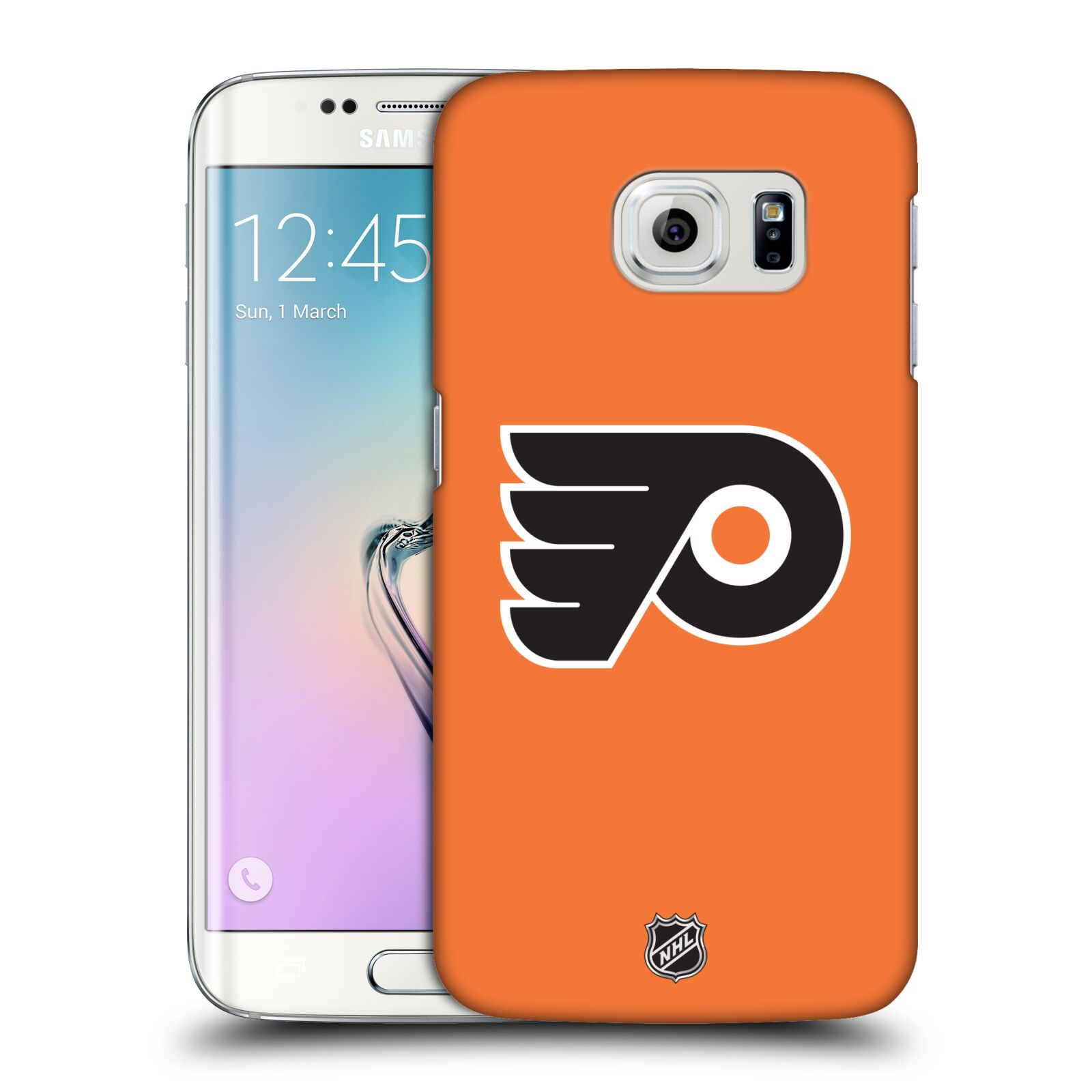 Pouzdro na mobil Samsung Galaxy S6 EDGE - HEAD CASE - Hokej NHL - Philadelphia Flyers - Znak oranžová
