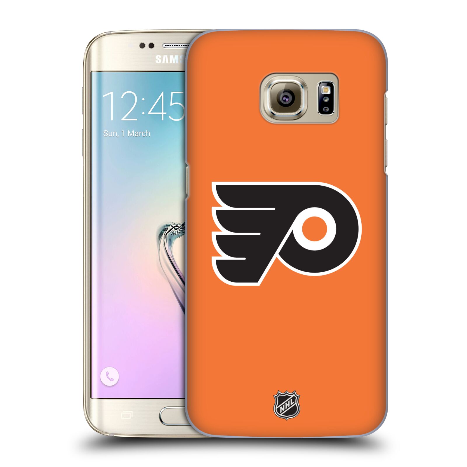 Pouzdro na mobil Samsung Galaxy S7 EDGE - HEAD CASE - Hokej NHL - Philadelphia Flyers - Znak oranžová