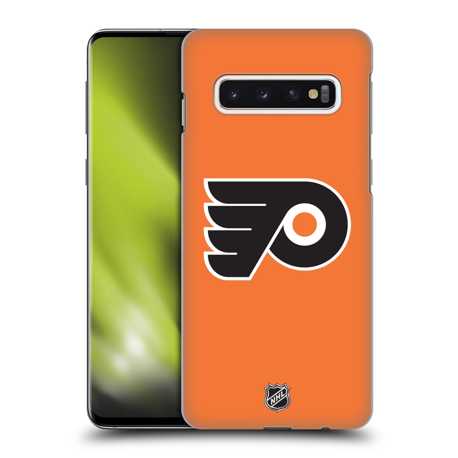 Pouzdro na mobil Samsung Galaxy S10 - HEAD CASE - Hokej NHL - Philadelphia Flyers - Znak oranžová