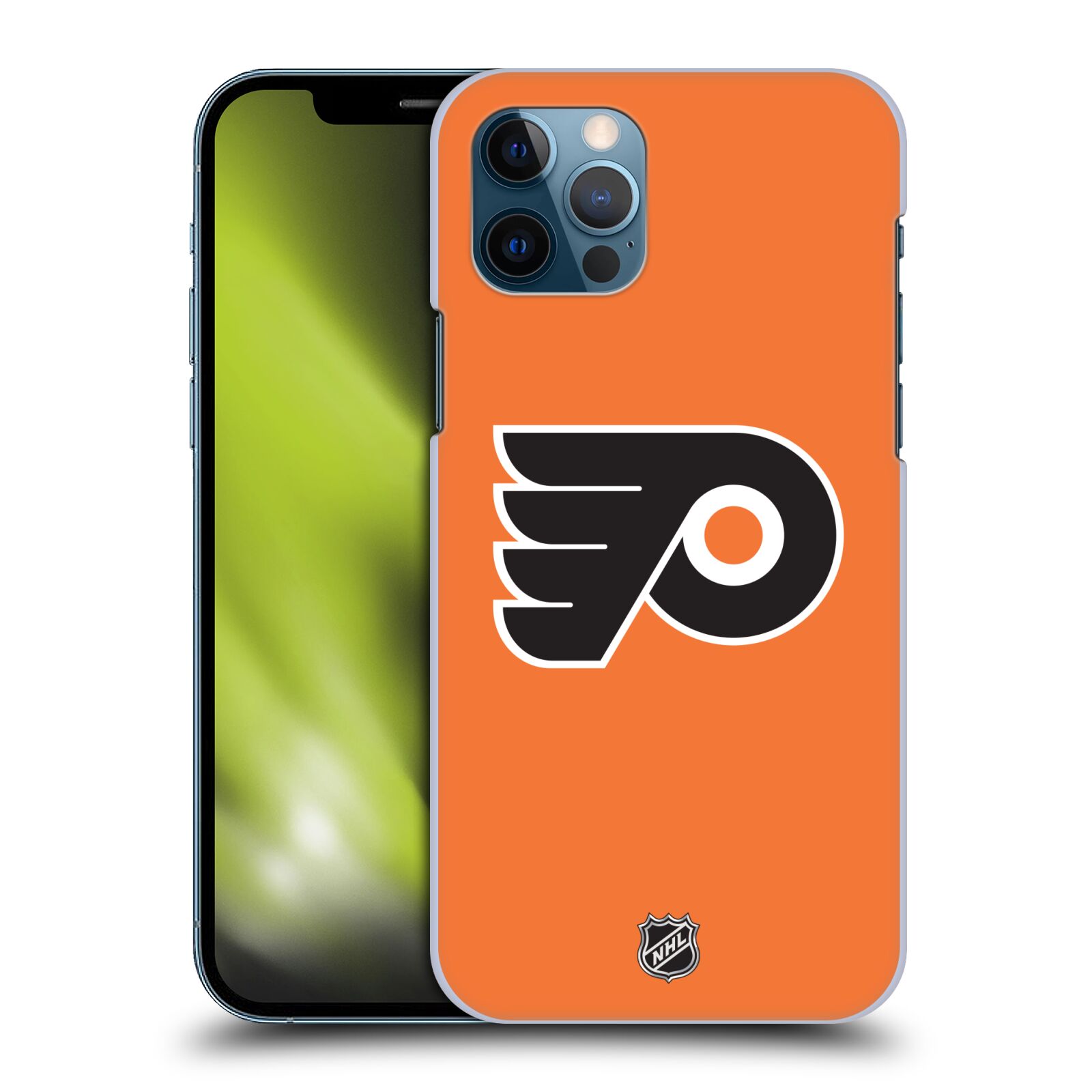 Pouzdro na mobil Apple Iphone 12 / 12 PRO - HEAD CASE - Hokej NHL - Philadelphia Flyers - Znak oranžová