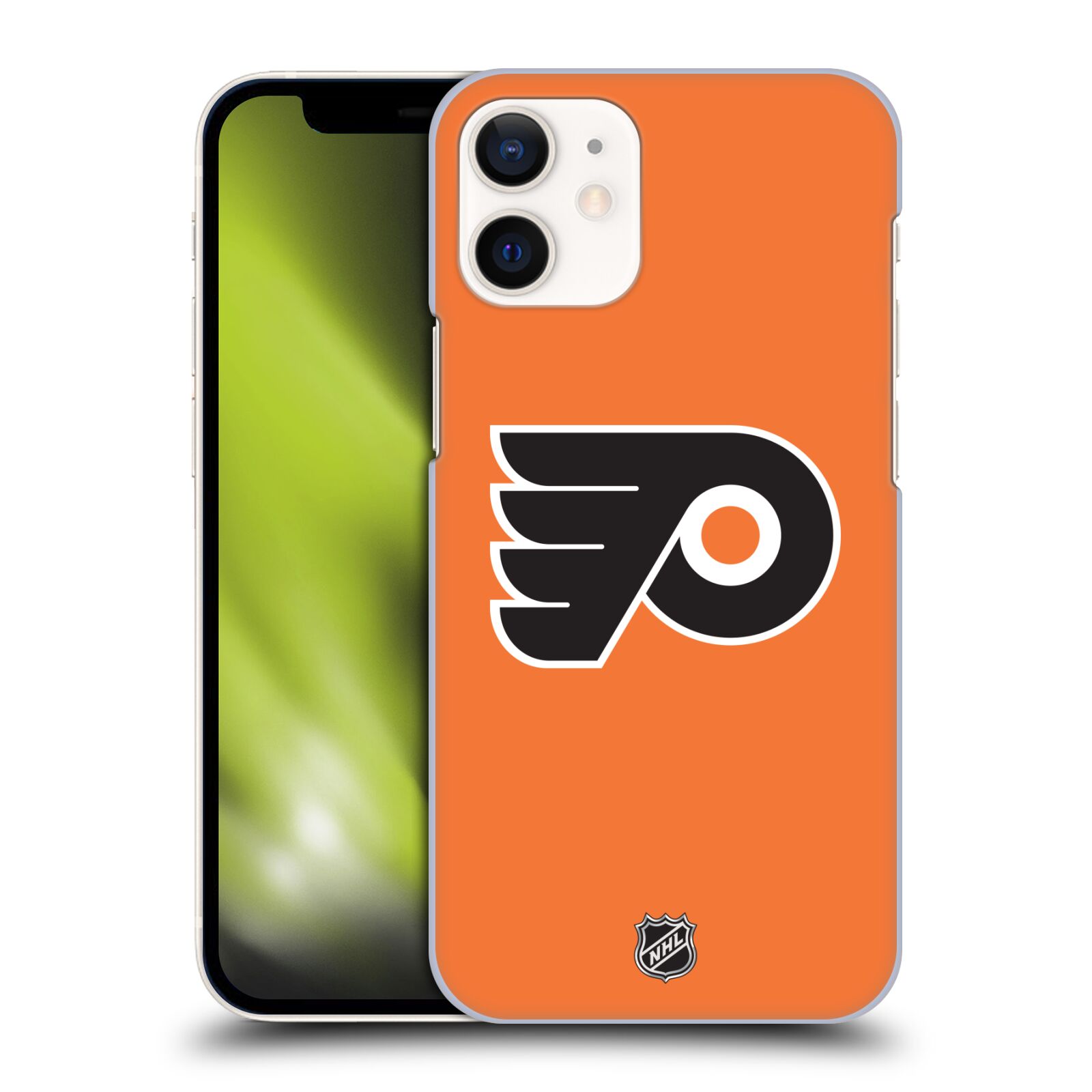 Pouzdro na mobil Apple Iphone 12 MINI - HEAD CASE - Hokej NHL - Philadelphia Flyers - Znak oranžová