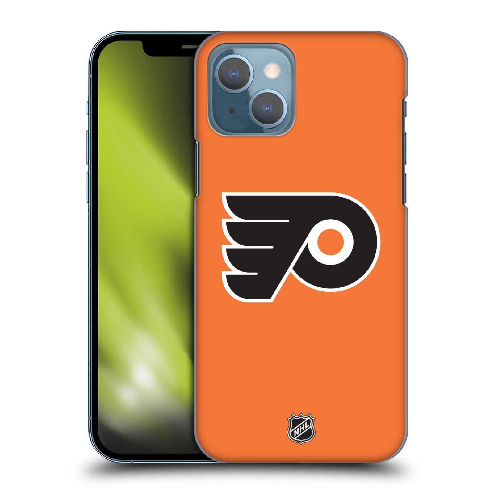 Pouzdro na mobil Apple Iphone 13 - HEAD CASE - Hokej NHL - Philadelphia Flyers - Znak oranžová