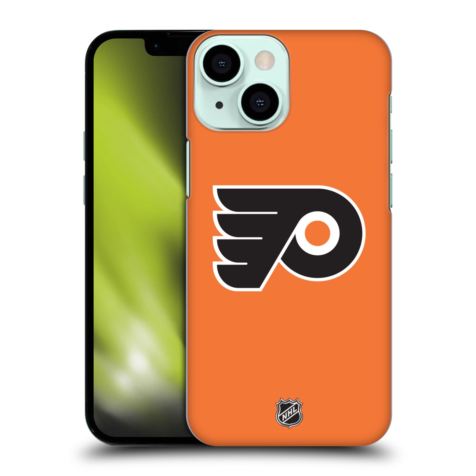 Pouzdro na mobil Apple Iphone 13 MINI - HEAD CASE - Hokej NHL - Philadelphia Flyers - Znak oranžová