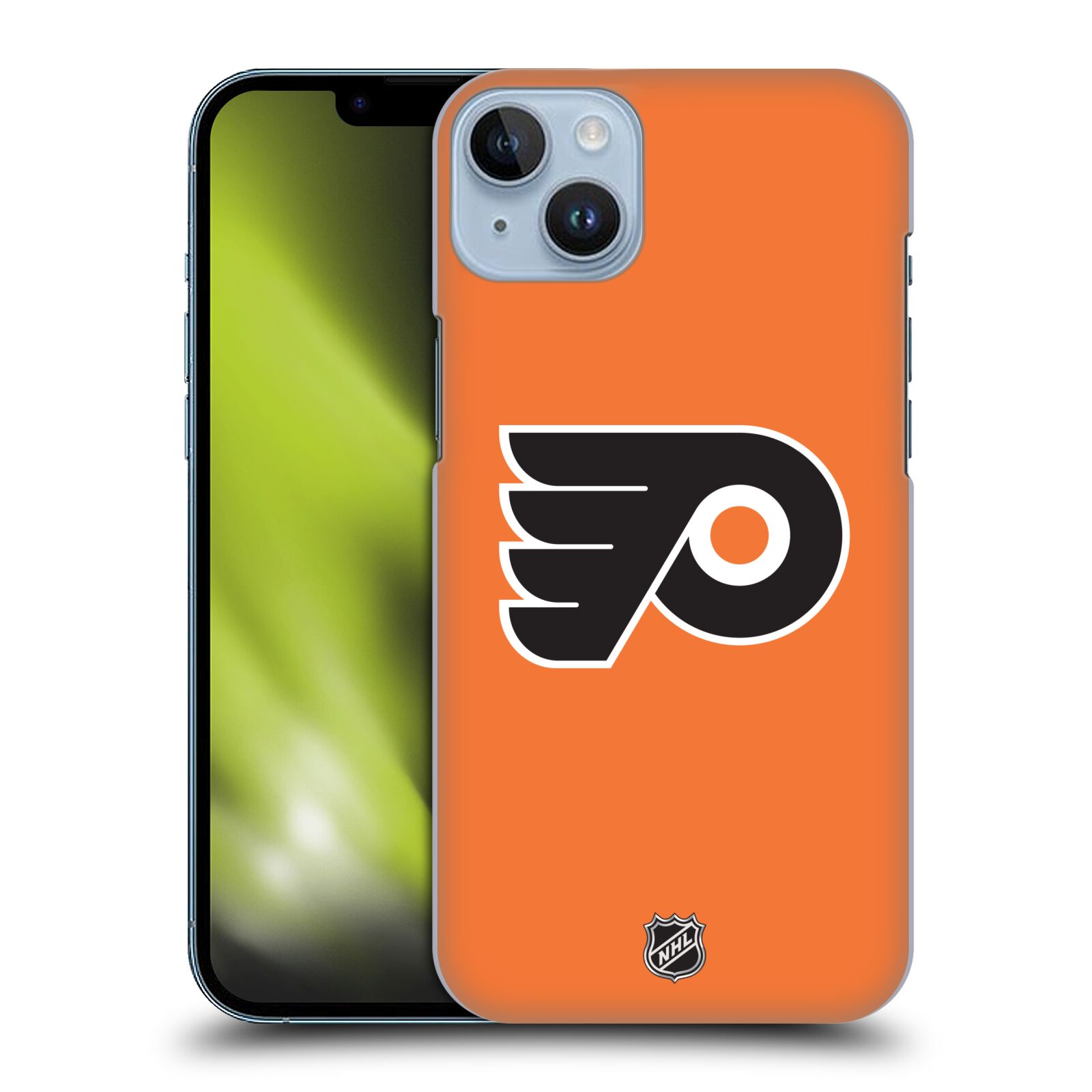 Pouzdro na mobil Apple Iphone 14 PLUS - HEAD CASE - Hokej NHL - Pittsburgh Penguins - černé pozadí znak