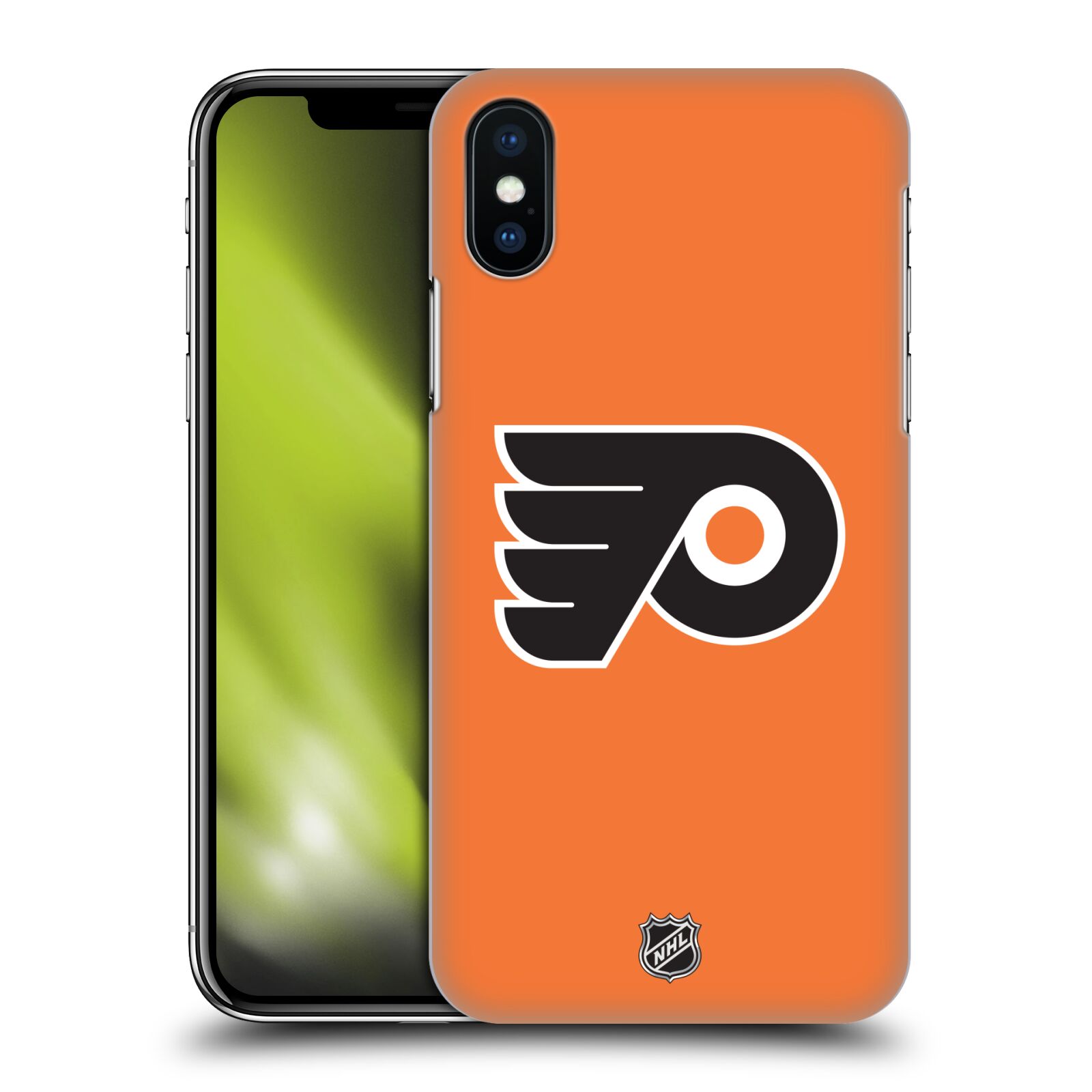 Pouzdro na mobil Apple Iphone X/XS - HEAD CASE - Hokej NHL - Philadelphia Flyers - Znak oranžová