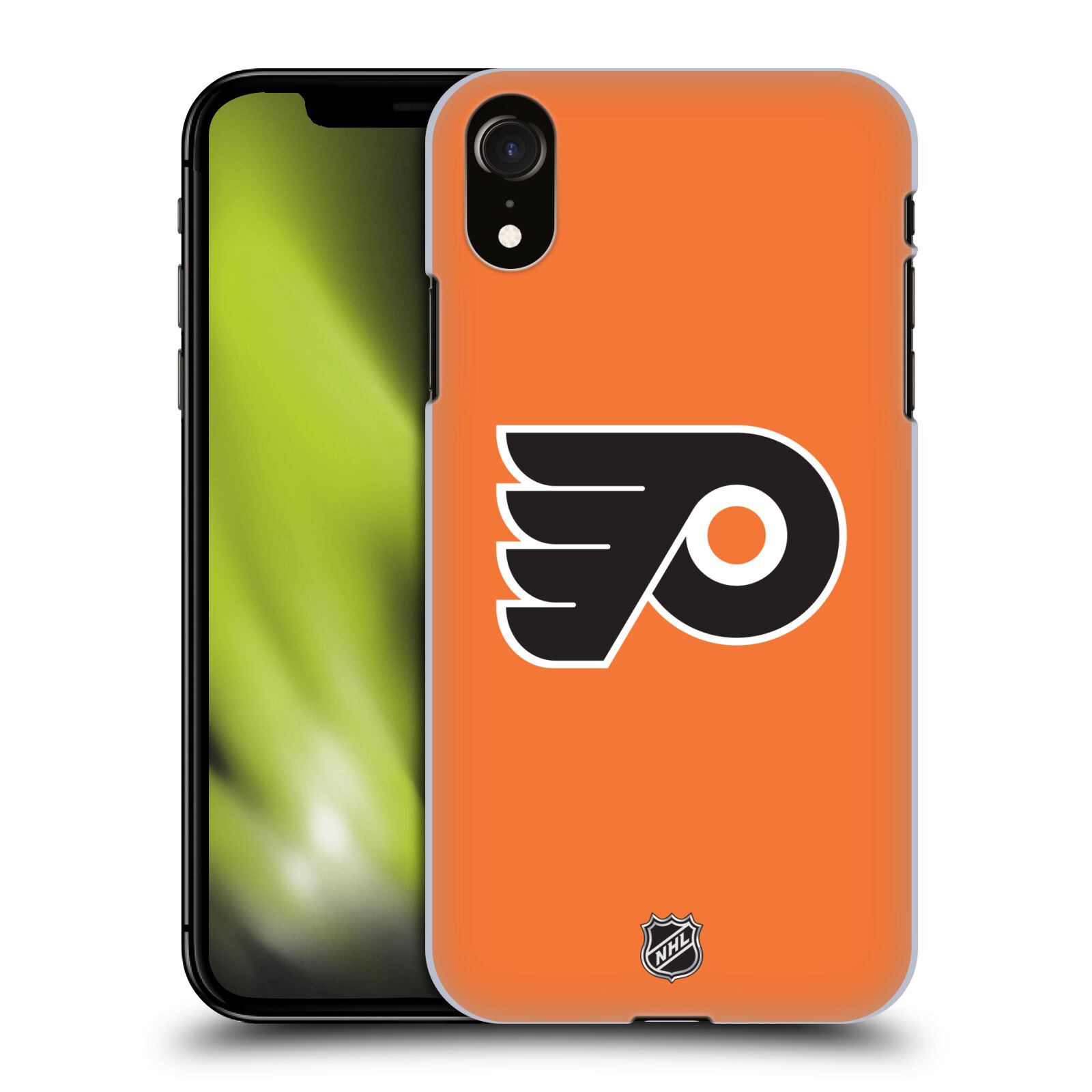 Pouzdro na mobil Apple Iphone XR - HEAD CASE - Hokej NHL - Philadelphia Flyers - Znak oranžová
