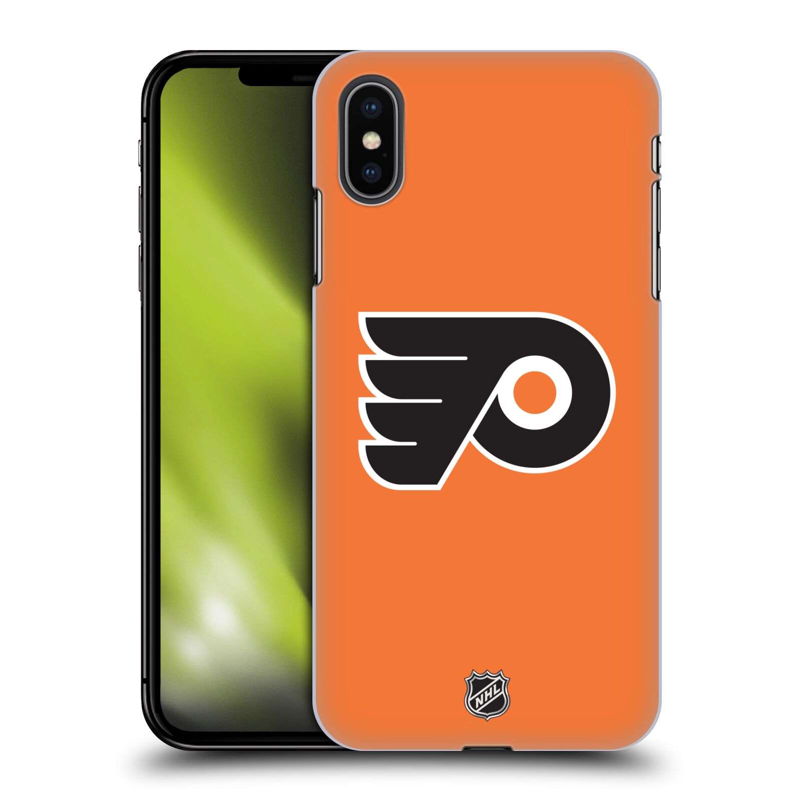 Pouzdro na mobil Apple Iphone XS MAX - HEAD CASE - Hokej NHL - Philadelphia Flyers - Znak oranžová