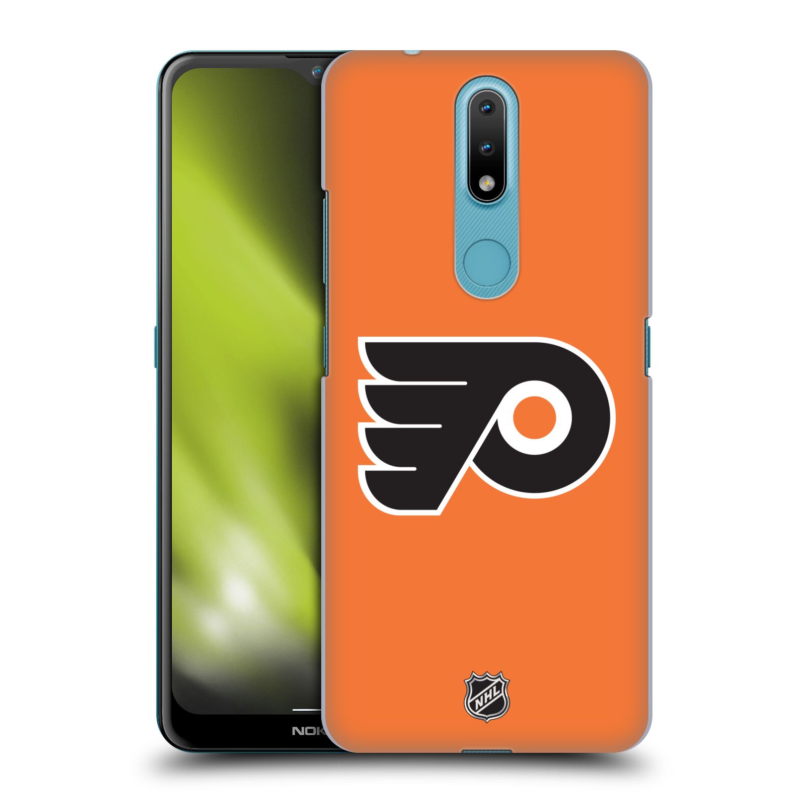 Pouzdro na mobil Nokia 2.4 - HEAD CASE - Hokej NHL - Philadelphia Flyers - Znak oranžová