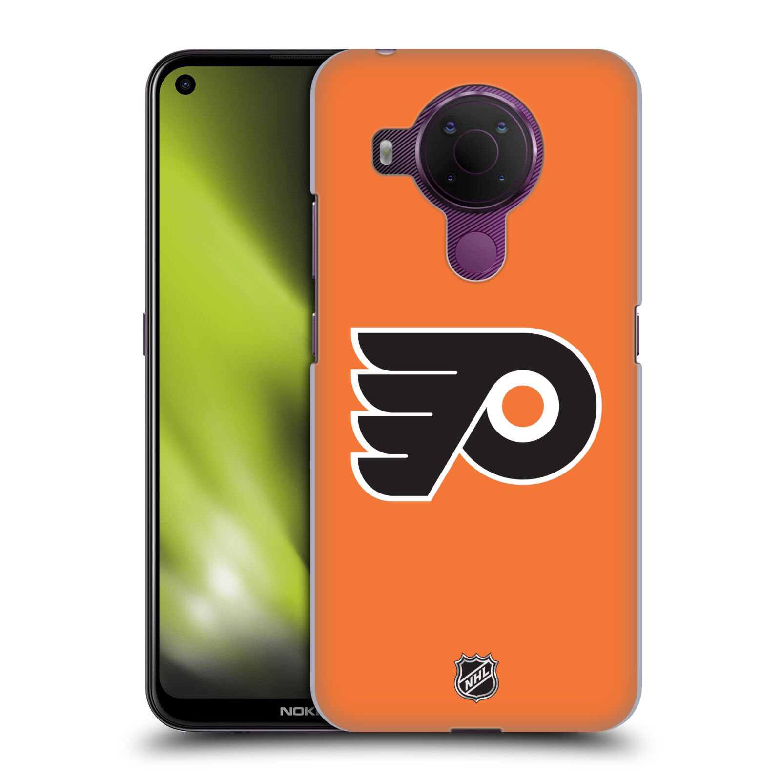 Pouzdro na mobil Nokia 5.4 - HEAD CASE - Hokej NHL - Philadelphia Flyers - Znak oranžová