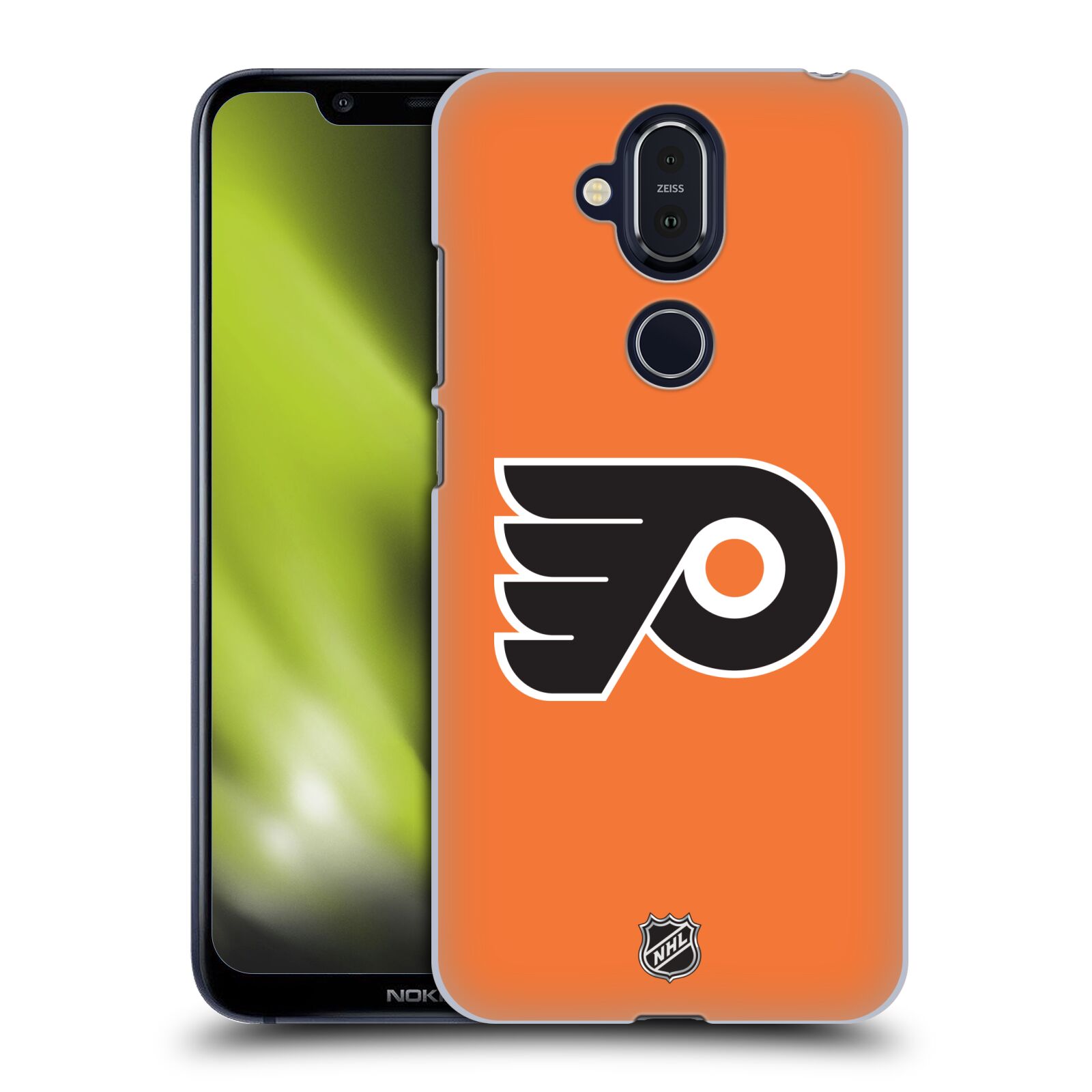 Pouzdro na mobil NOKIA 8.1 - HEAD CASE - Hokej NHL - Philadelphia Flyers - Znak oranžová