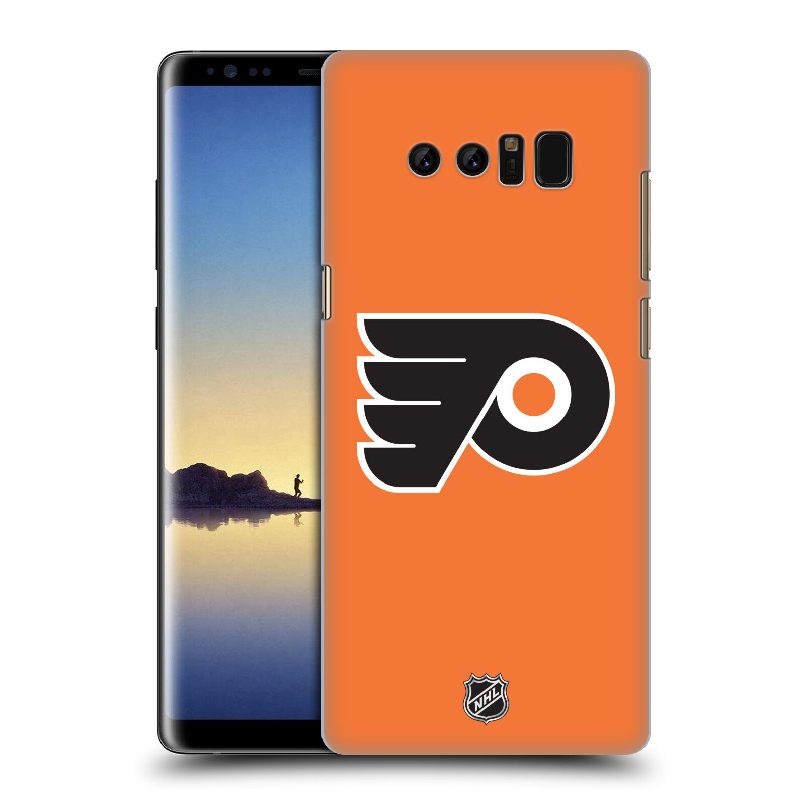 Pouzdro na mobil Samsung Galaxy Note 8 - HEAD CASE - Hokej NHL - Philadelphia Flyers - Znak oranžová