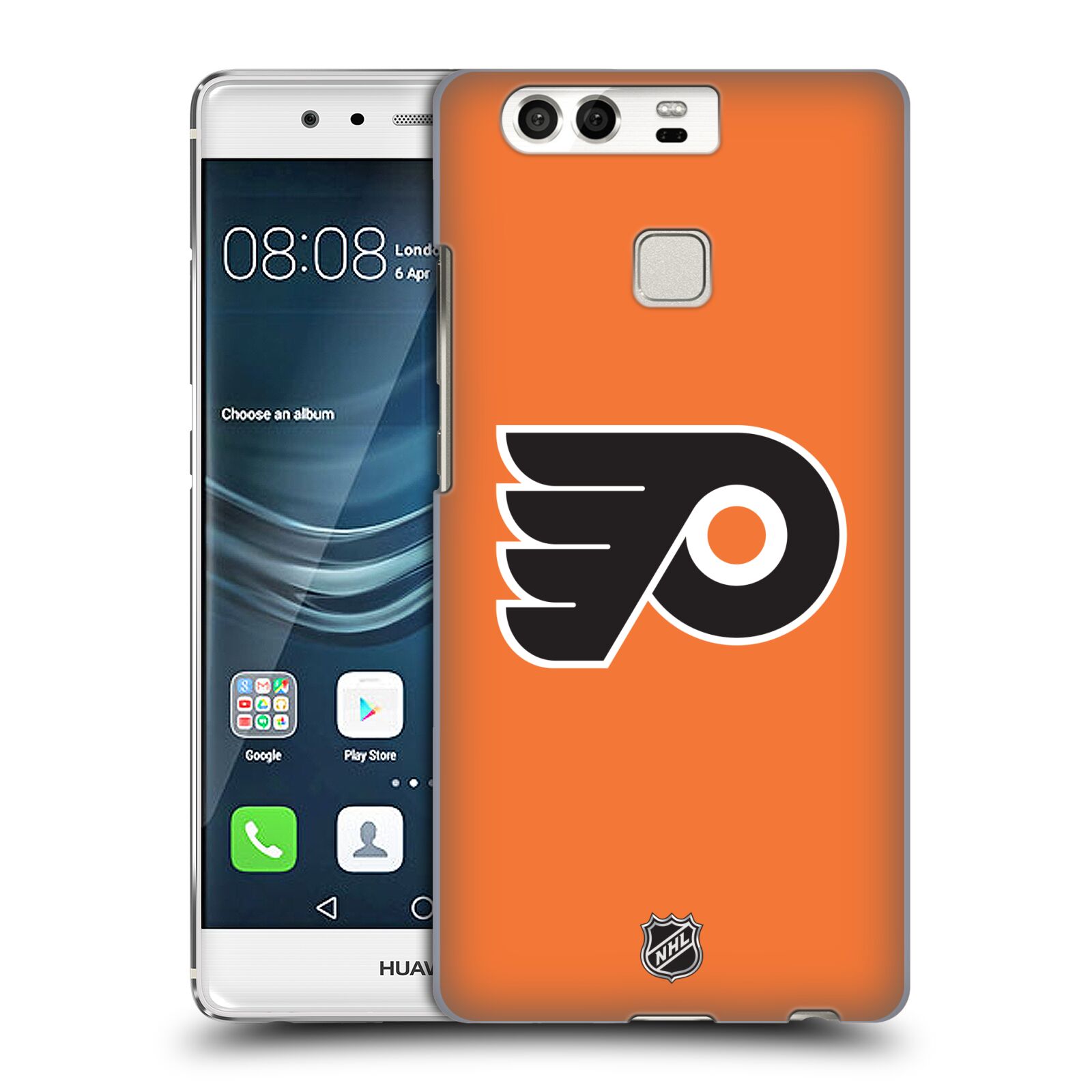 Pouzdro na mobil Huawei P9 / P9 DUAL SIM - HEAD CASE - Hokej NHL - Philadelphia Flyers - Znak oranžová