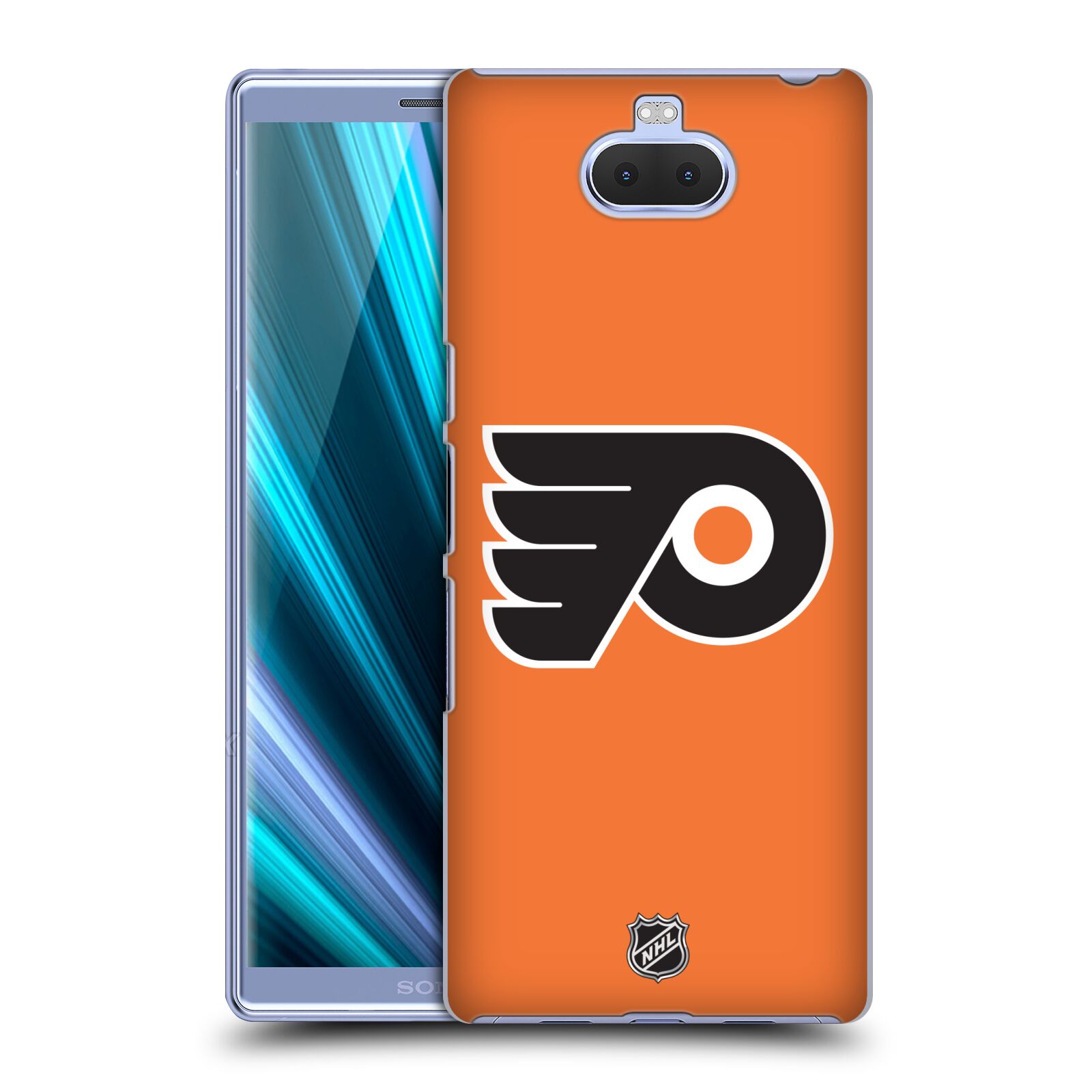 Pouzdro na mobil Sony Xperia 10 - HEAD CASE - Hokej NHL - Philadelphia Flyers - Znak oranžová