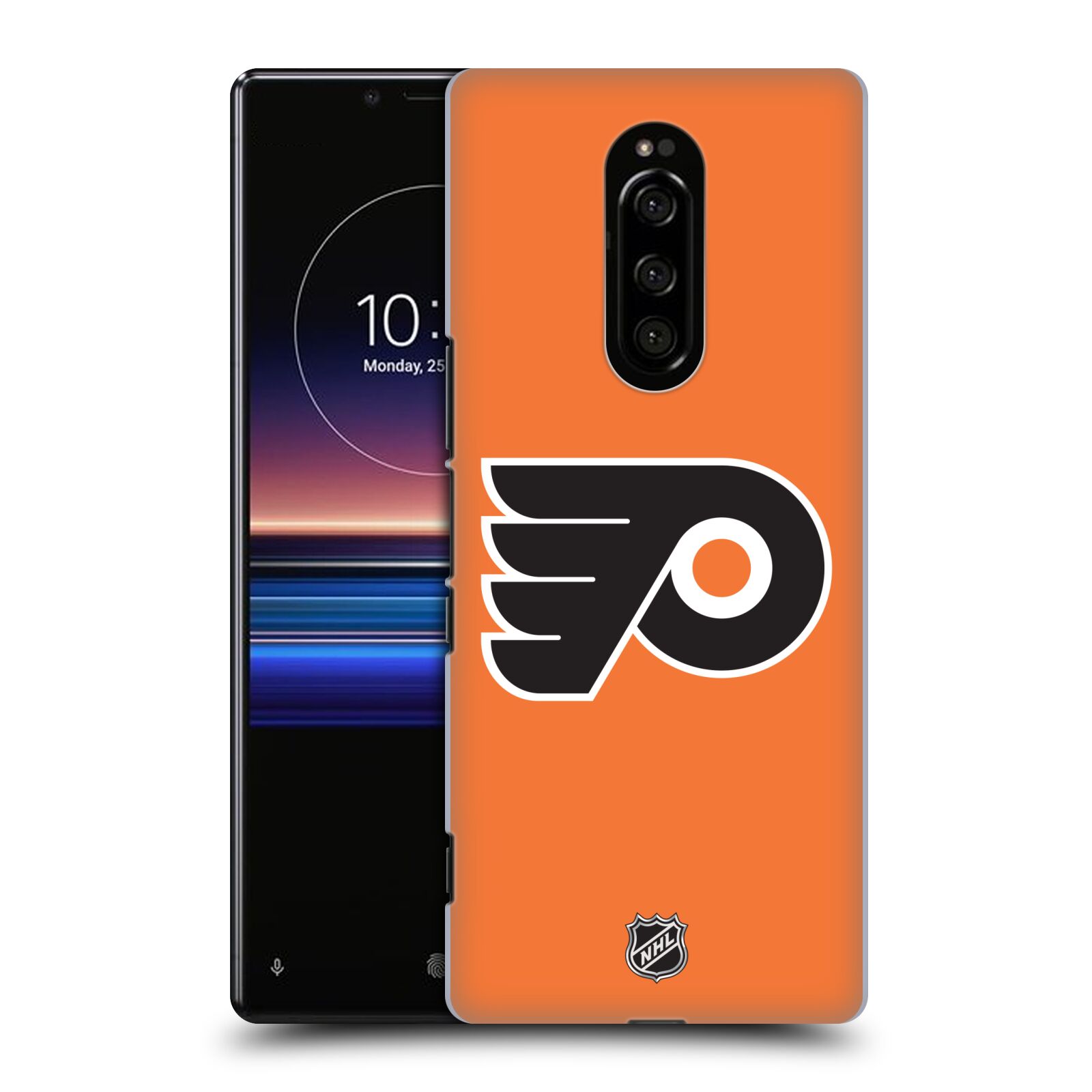 Pouzdro na mobil Sony Xperia 1 - HEAD CASE - Hokej NHL - Philadelphia Flyers - Znak oranžová