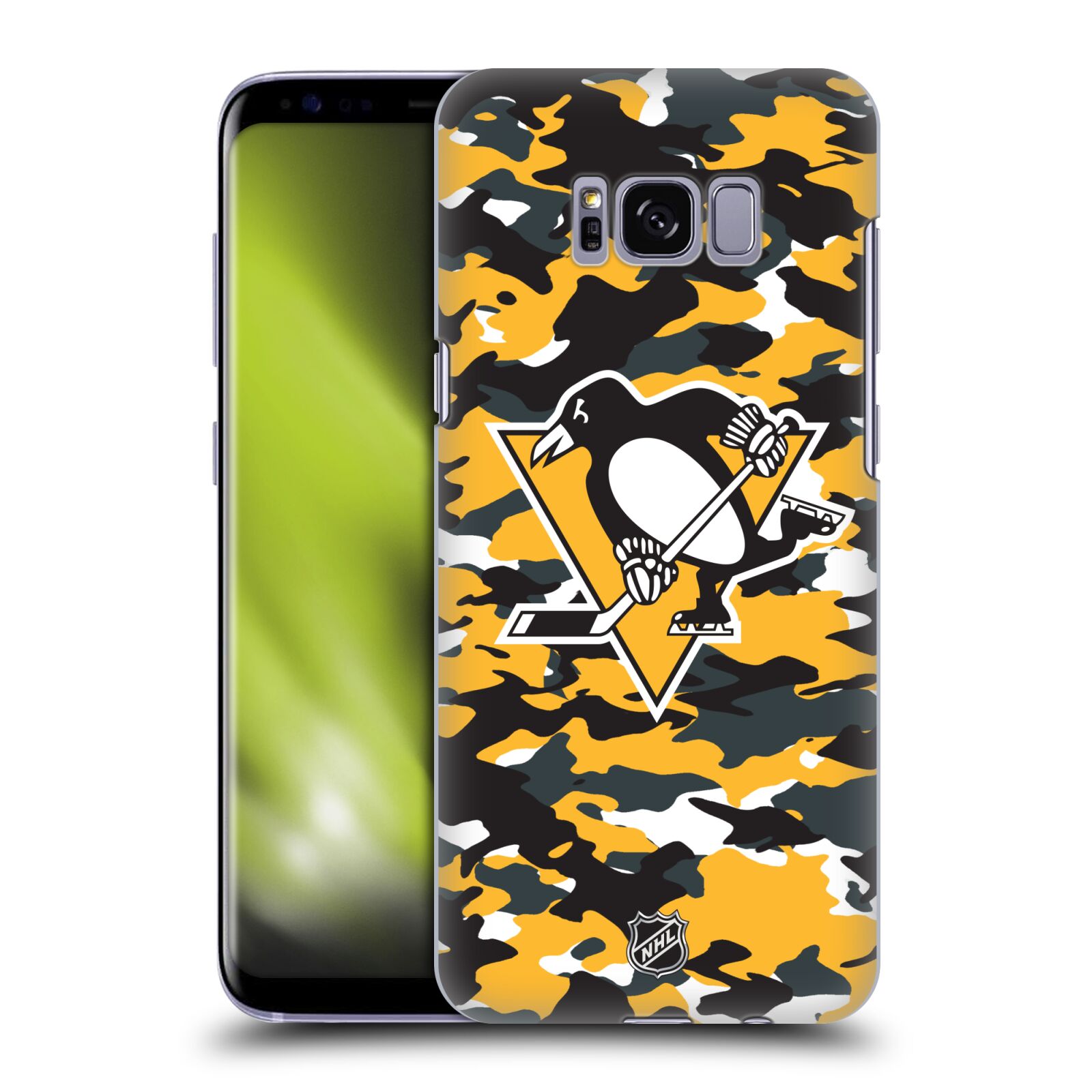 Pouzdro na mobil Samsung Galaxy S8 - HEAD CASE - Hokej NHL - Pittsburgh Penguins - kamufláž znak