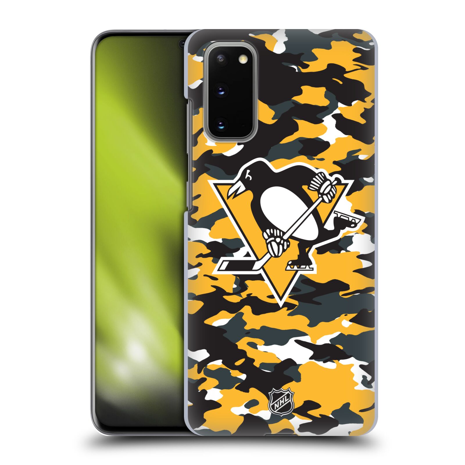 Pouzdro na mobil Samsung Galaxy S20 - HEAD CASE - Hokej NHL - Pittsburgh Penguins - kamufláž znak