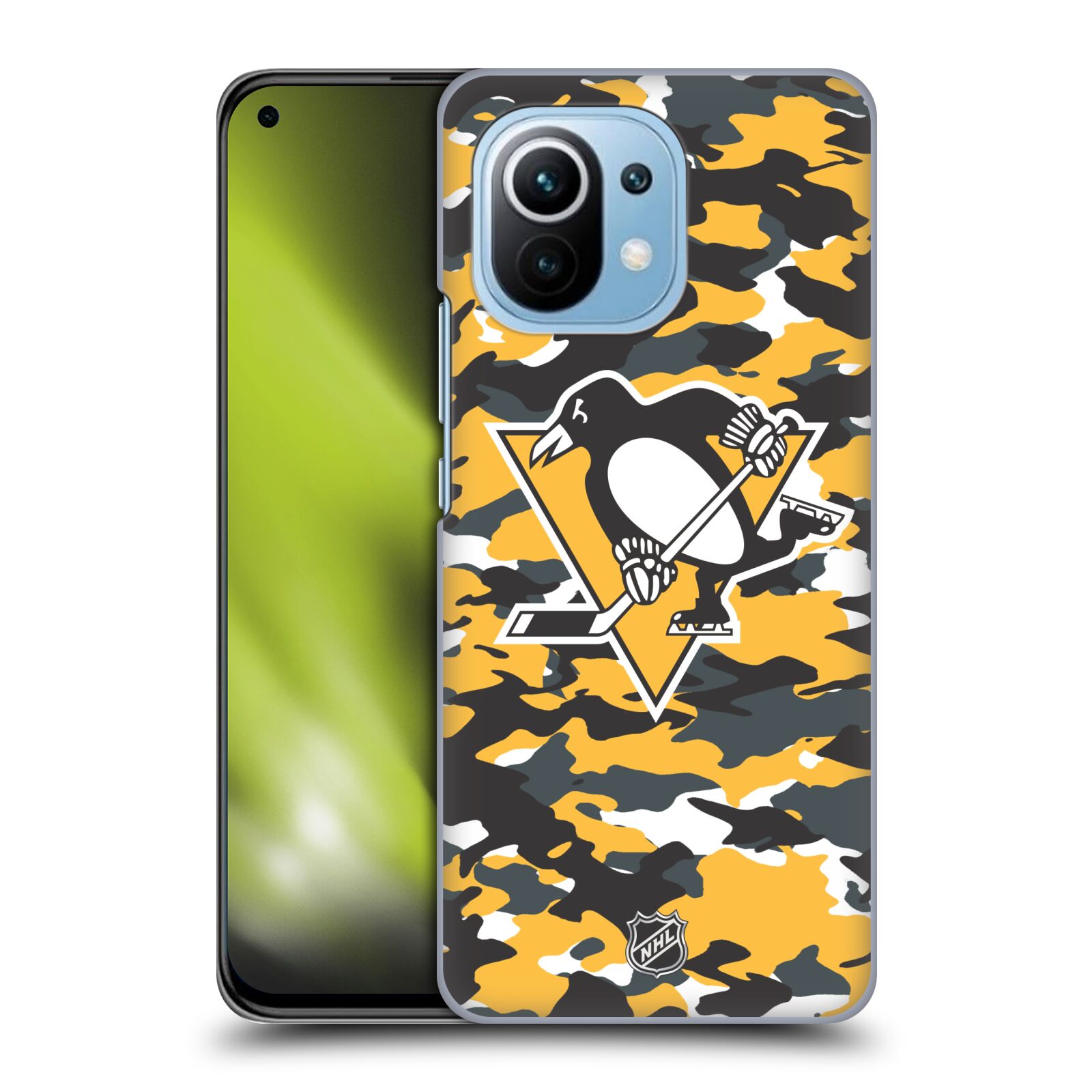 Pouzdro na mobil Xiaomi  Mi 11 - HEAD CASE - Hokej NHL - Pittsburgh Penguins - kamufláž znak