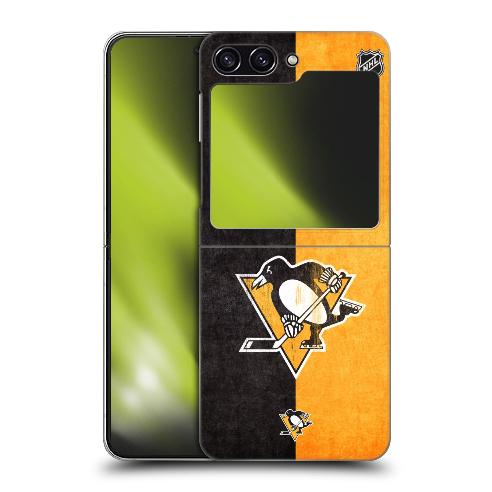Plastový obal HEAD CASE na mobil Samsung Galaxy Z Flip 5  Hokej NHL - Pittsburgh Penguins - Znak oldschool