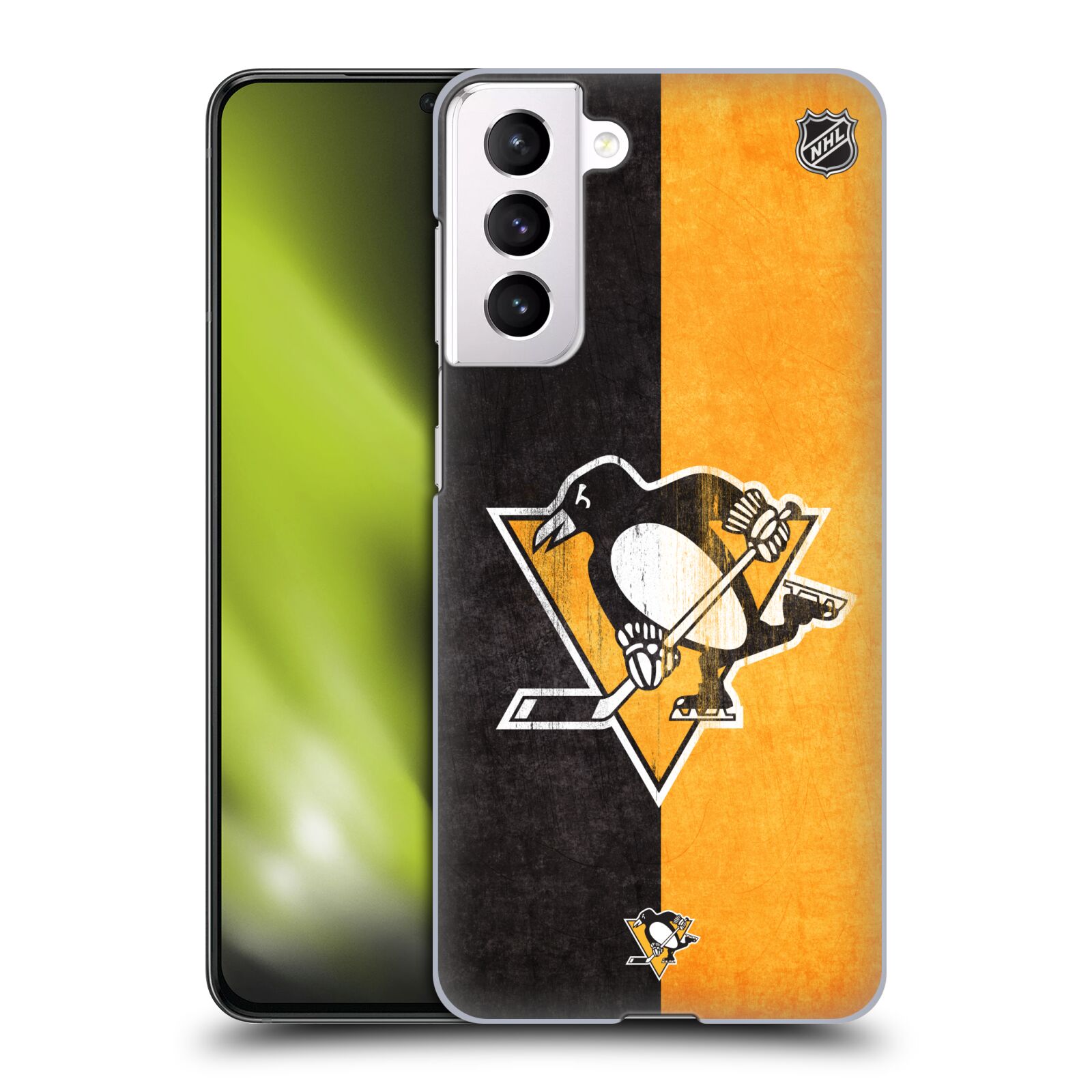 Pouzdro na mobil Samsung Galaxy S21 5G - HEAD CASE - Hokej NHL - Pittsburgh Penguins - Znak oldschool