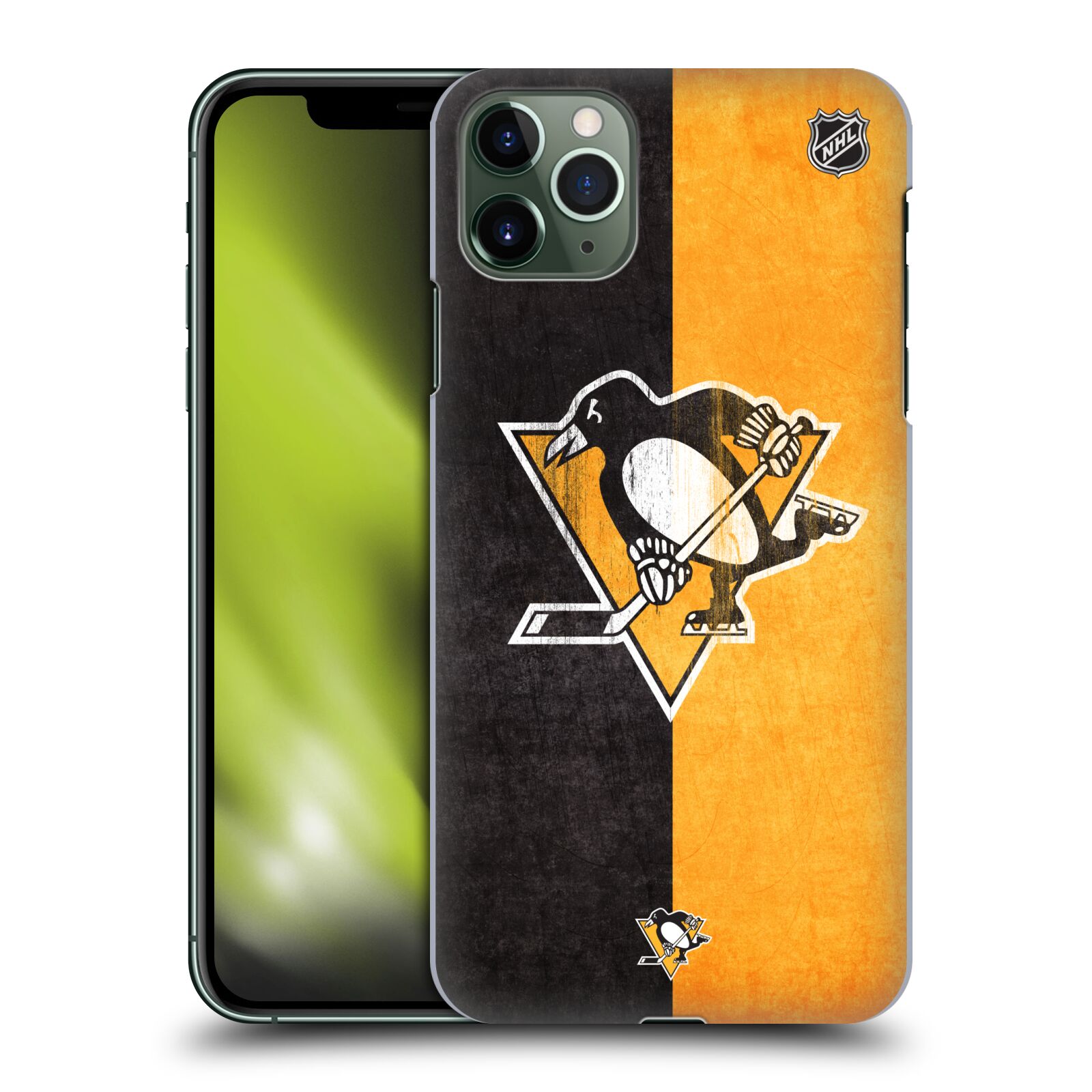 Pouzdro na mobil Apple Iphone 11 PRO MAX - HEAD CASE - Hokej NHL - Pittsburgh Penguins - Znak oldschool