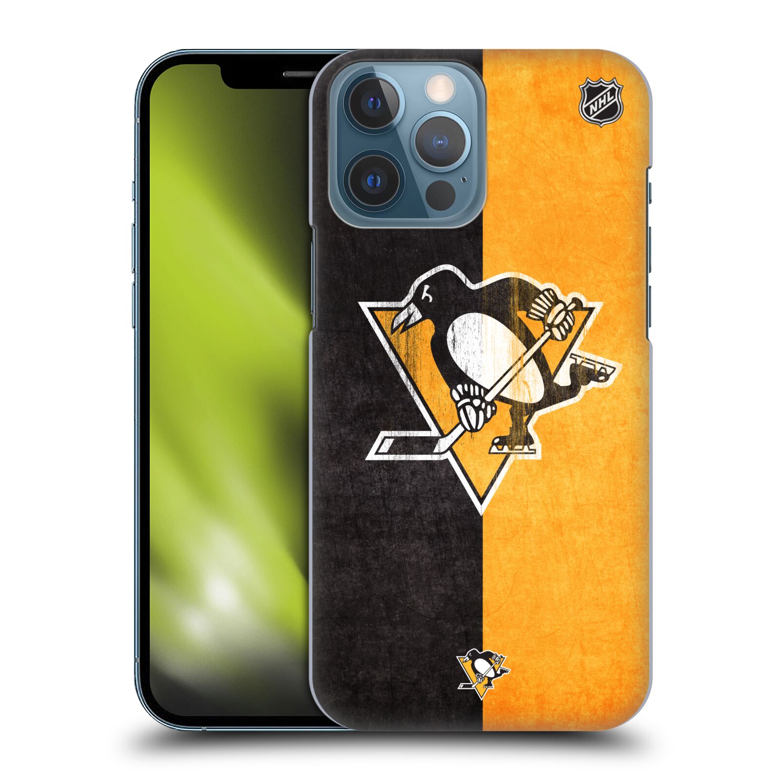 Pouzdro na mobil Apple Iphone 13 PRO MAX - HEAD CASE - Hokej NHL - Pittsburgh Penguins - Znak oldschool