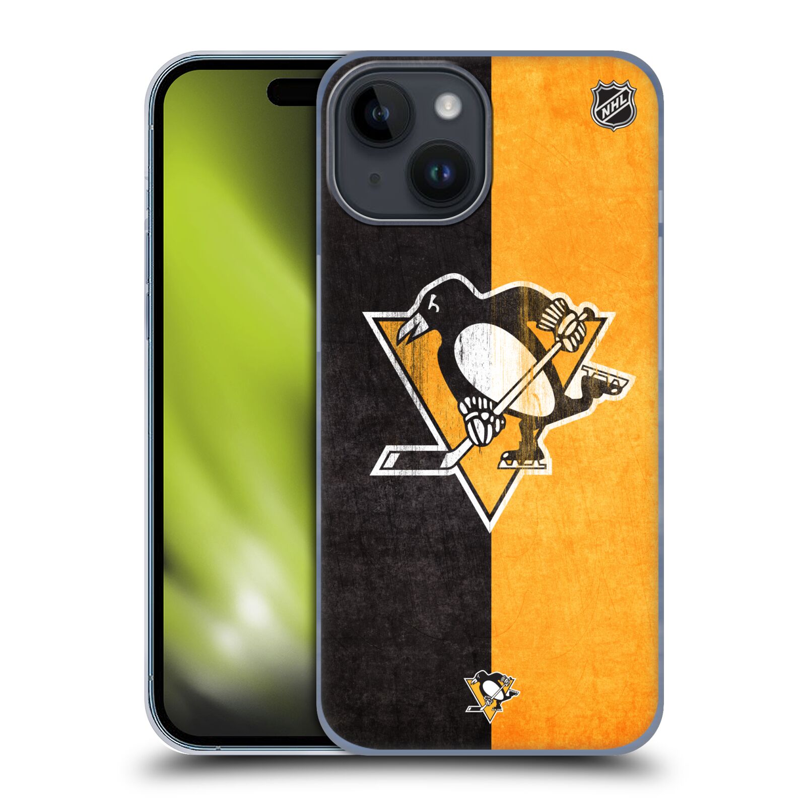 Plastový obal HEAD CASE na mobil Apple Iphone 15  Hokej NHL - Pittsburgh Penguins - Znak oldschool