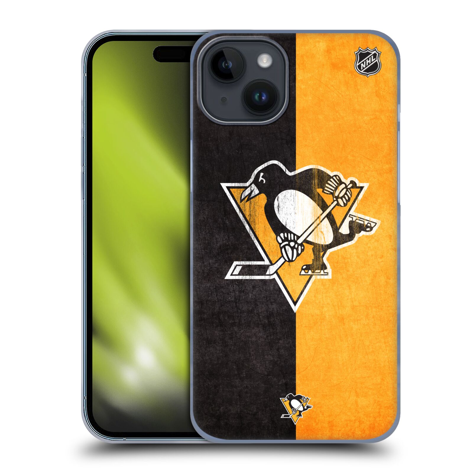 Plastový obal HEAD CASE na mobil Apple Iphone 15 PLUS  Hokej NHL - Pittsburgh Penguins - Znak oldschool