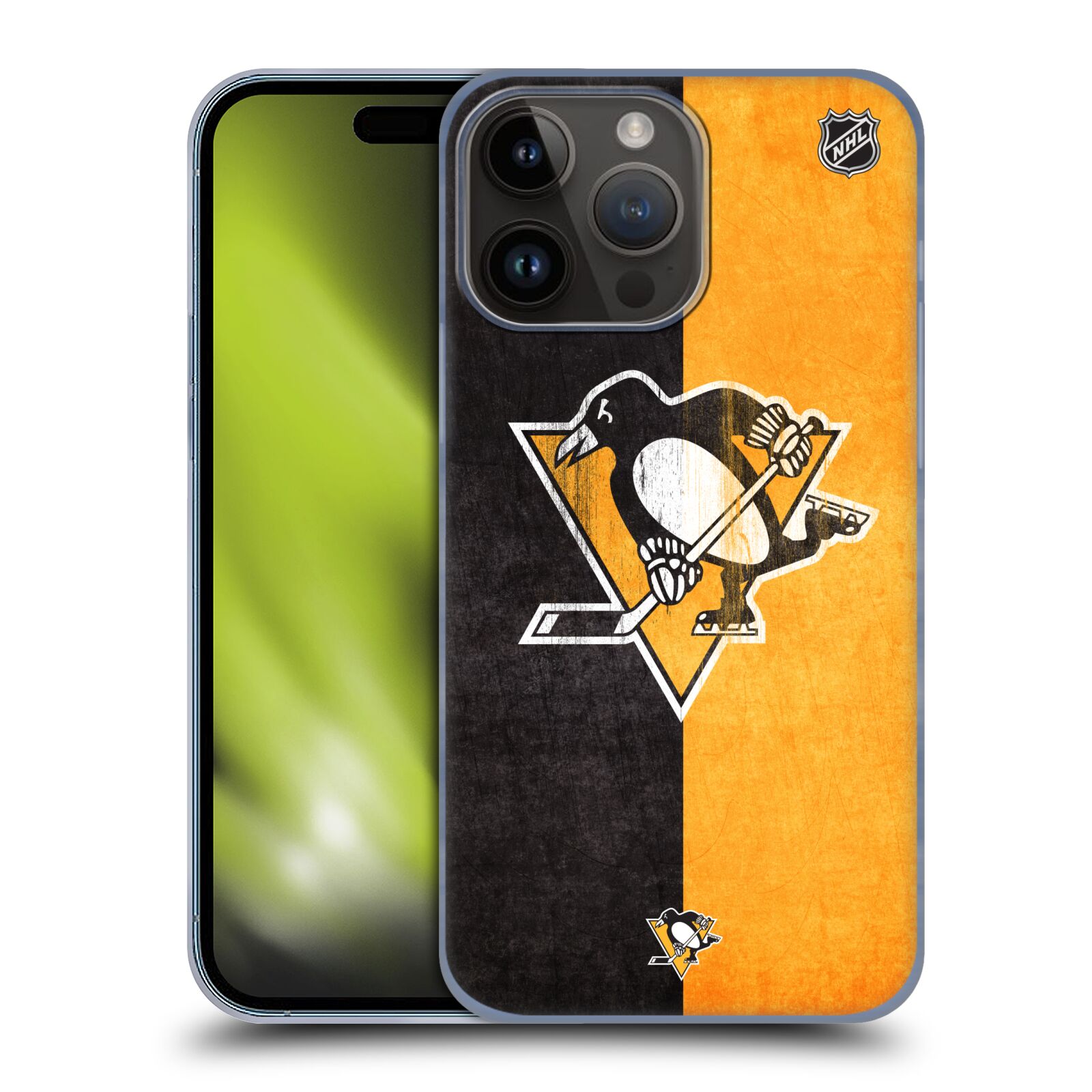 Plastový obal HEAD CASE na mobil Apple Iphone 15 PRO MAX  Hokej NHL - Pittsburgh Penguins - Znak oldschool